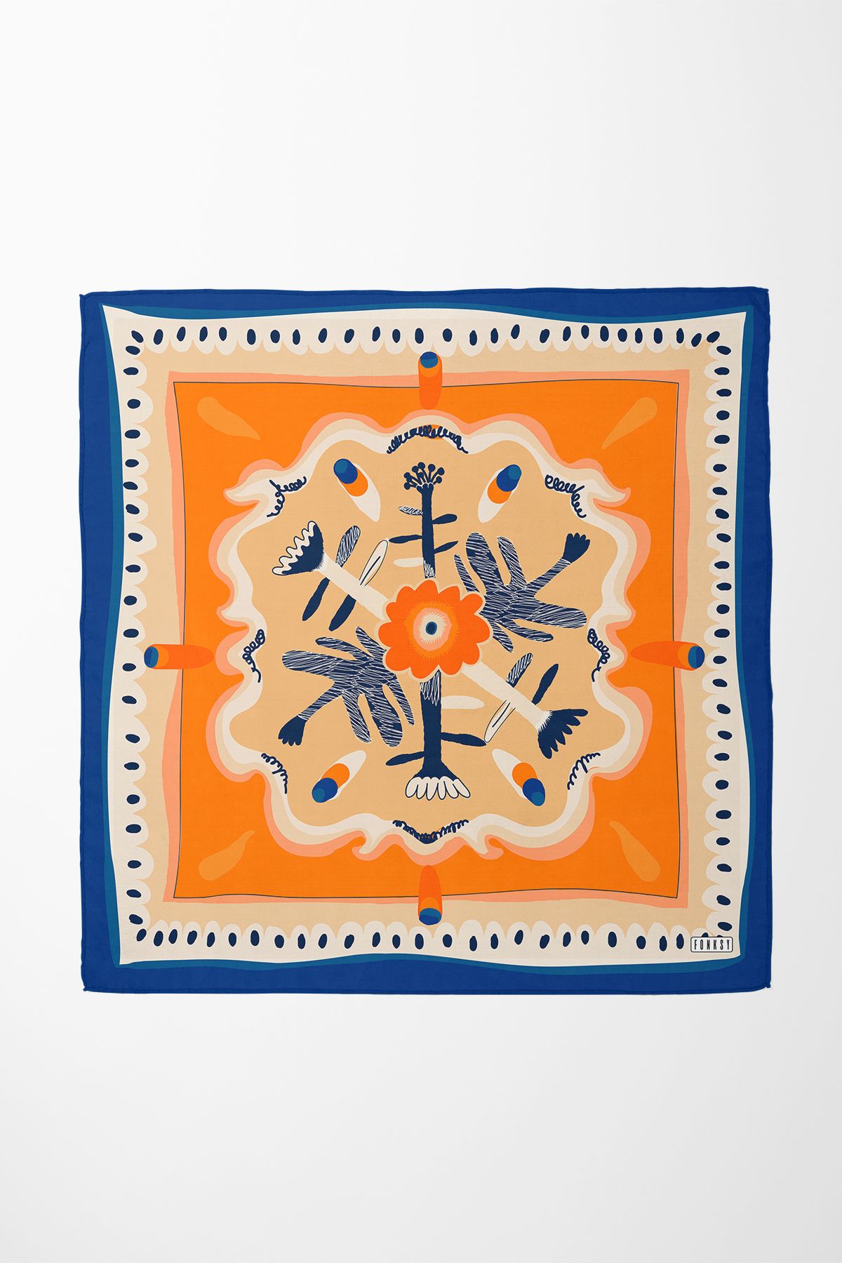 Sozakko Totem Bloom Twill Kadın Saç & Boyun Aksesuarı – Bandana ve Fular