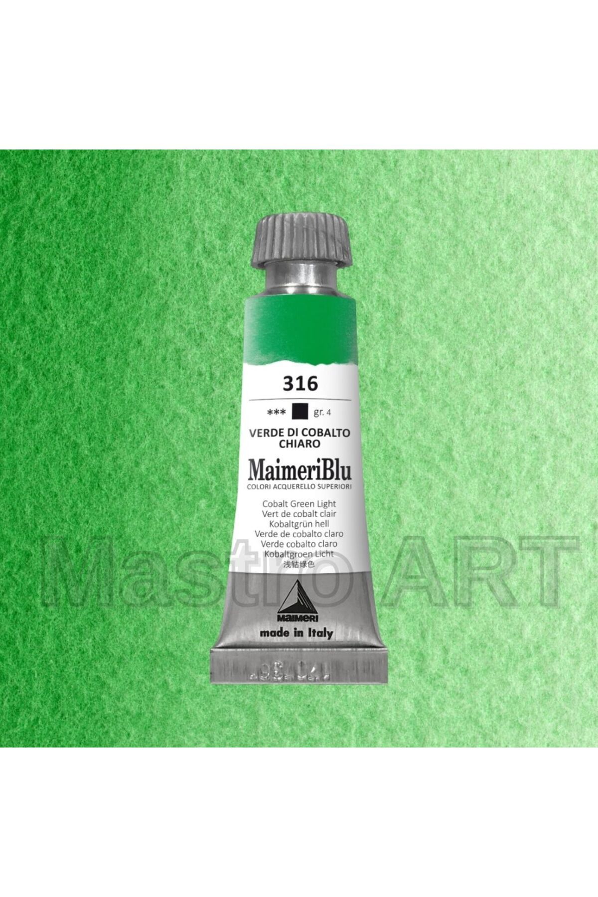 Maimeri Blu Pro Tüp Sulu Boya 12 ml S4 316 Cobalt Green Light