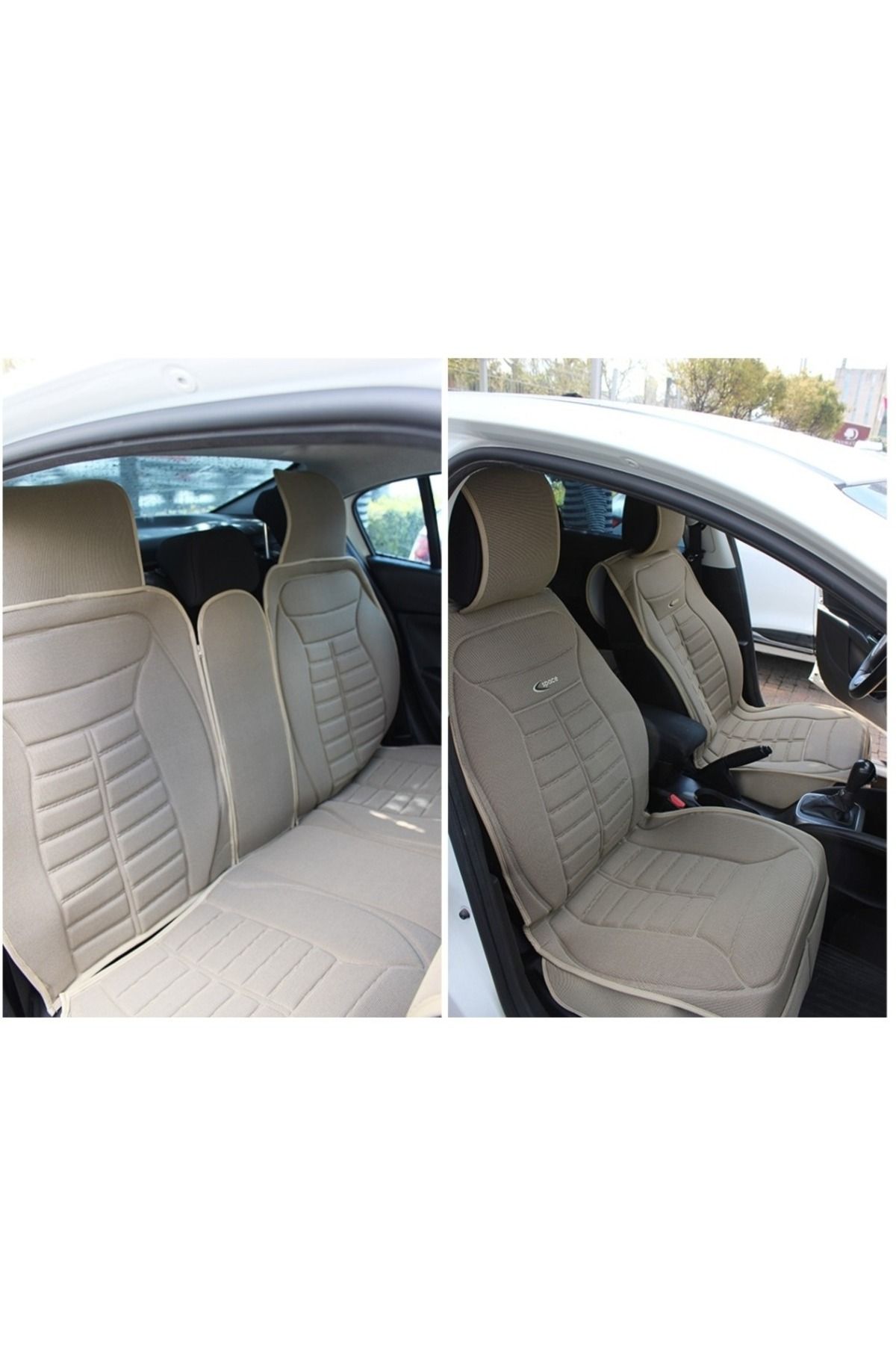 autogoodstore Volvo 940 Uyumlu Lüx Oto Koltuk Minderi Ön Arka 5'li Set FIVESTAR Serisi BEJ