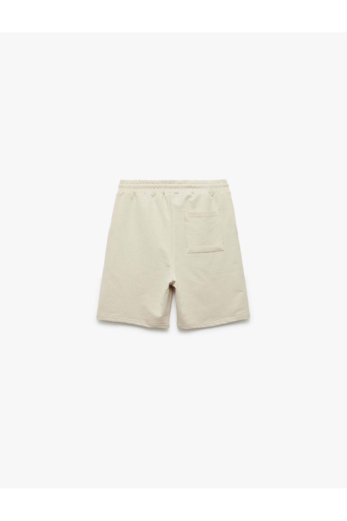 Koton-New Season Cotton Bermuda Shorts with Pocket Detail and Lace-Up Waist 2