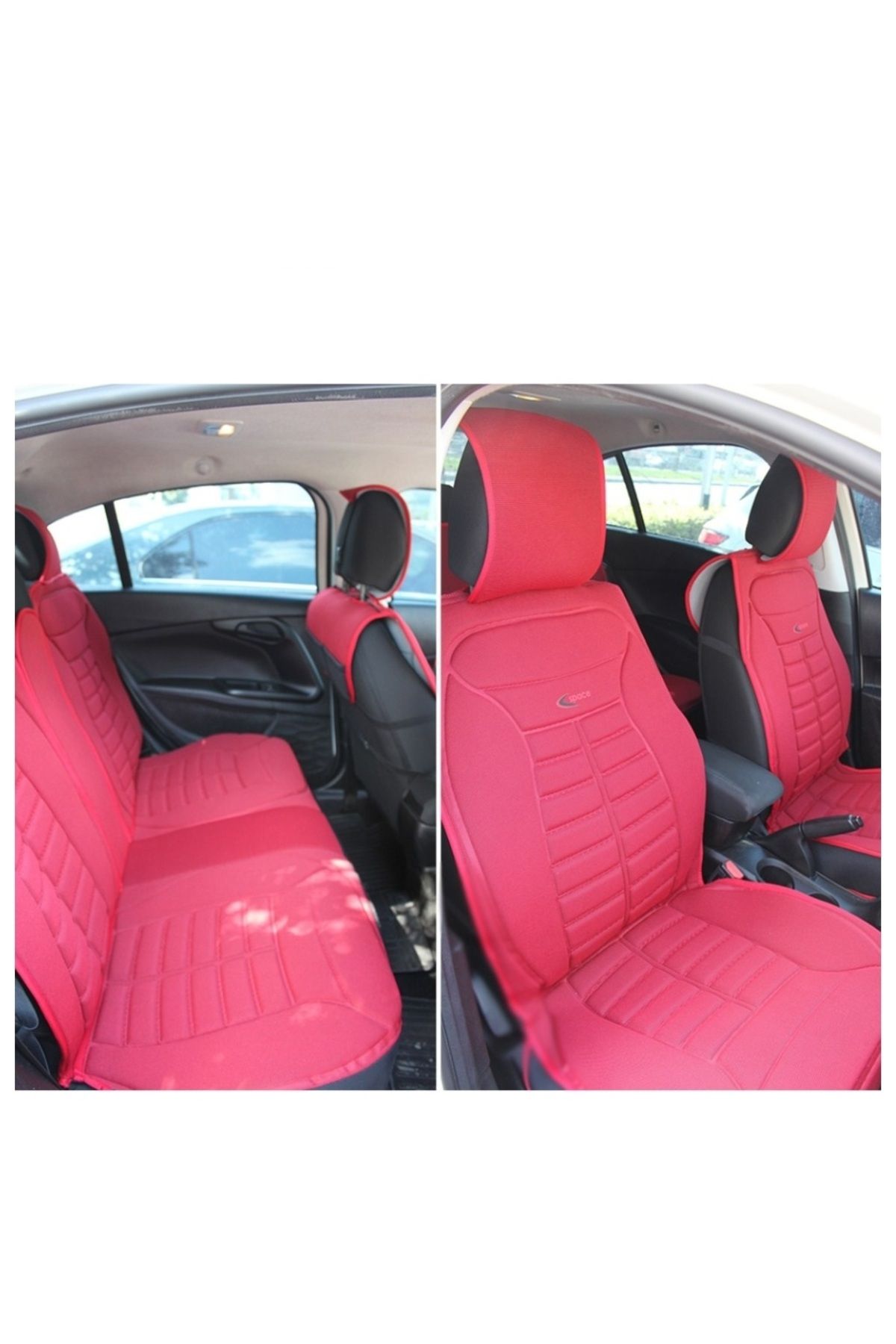 autogoodstore Mercedes A Serisi Uyumlu Lüx Oto Koltuk Minderi Ön Arka 5'li Set FIVESTAR Serisi KIRMIZI