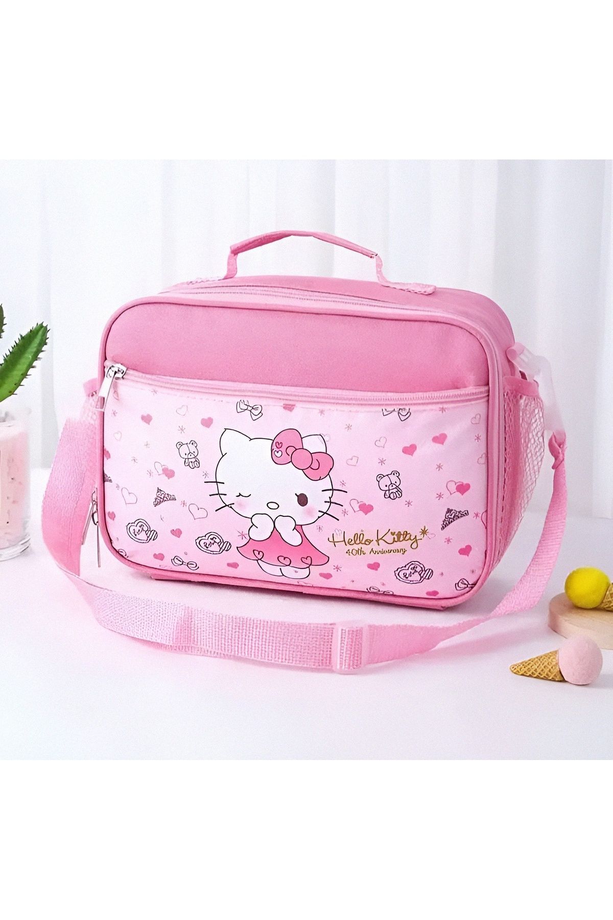 KumOziShop Sanrio Kuromi Cinnamoroll Hello Kitty Boyundan Askılı Lüx Termal Beslenme Çantası
