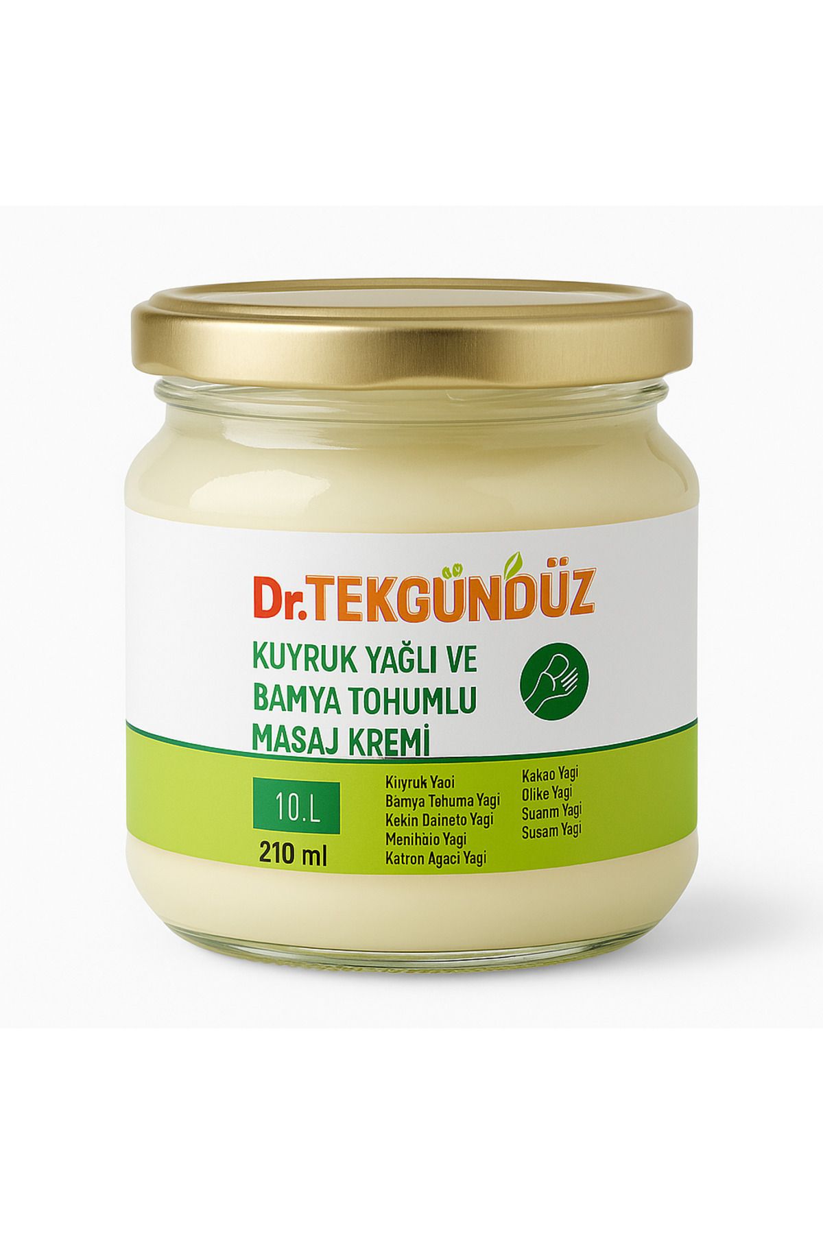 DR.TEKGÜNDÜZ Doğal Masaj Kremi 210 ml | Kuyruk Yağı & Bamya Tohumu