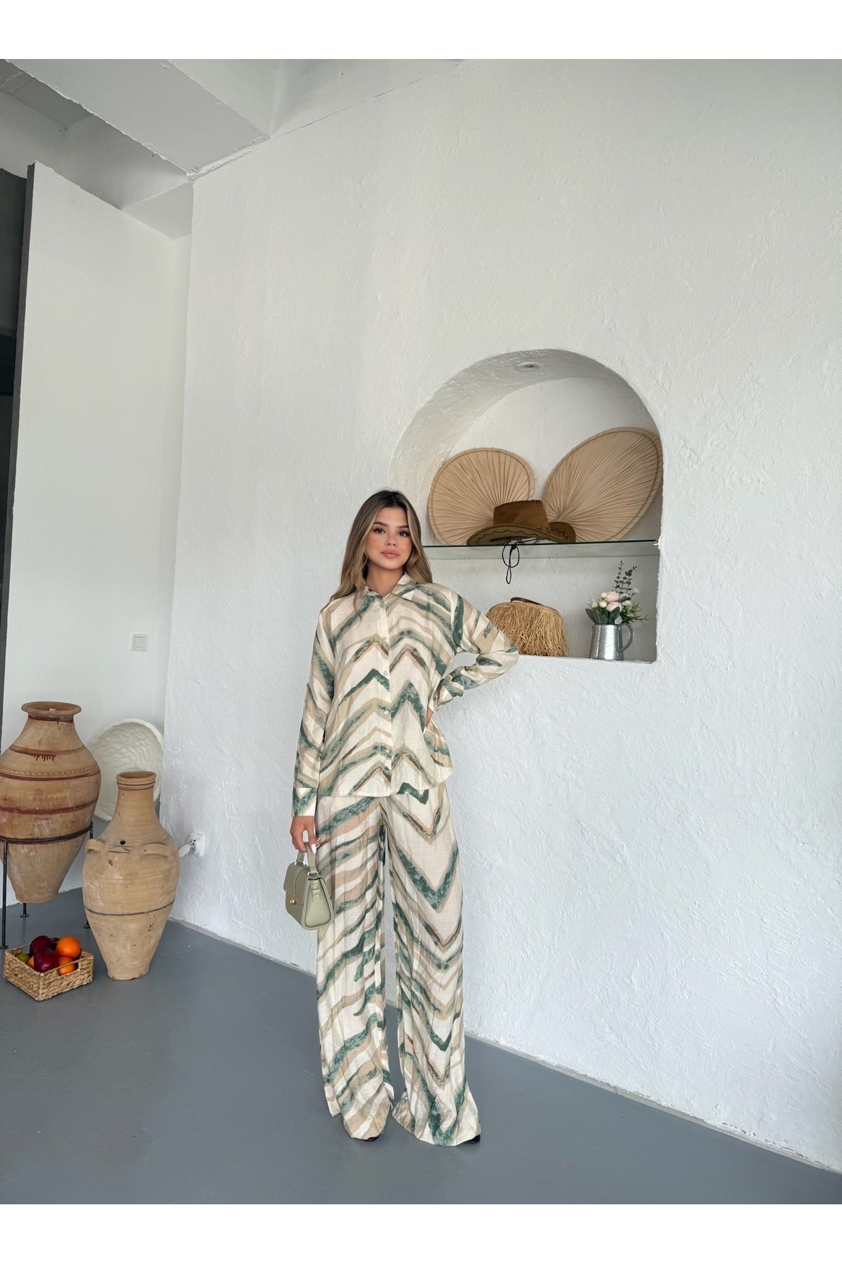 NOVEMBER Fashion Desenli Yazlık Kadın Takım