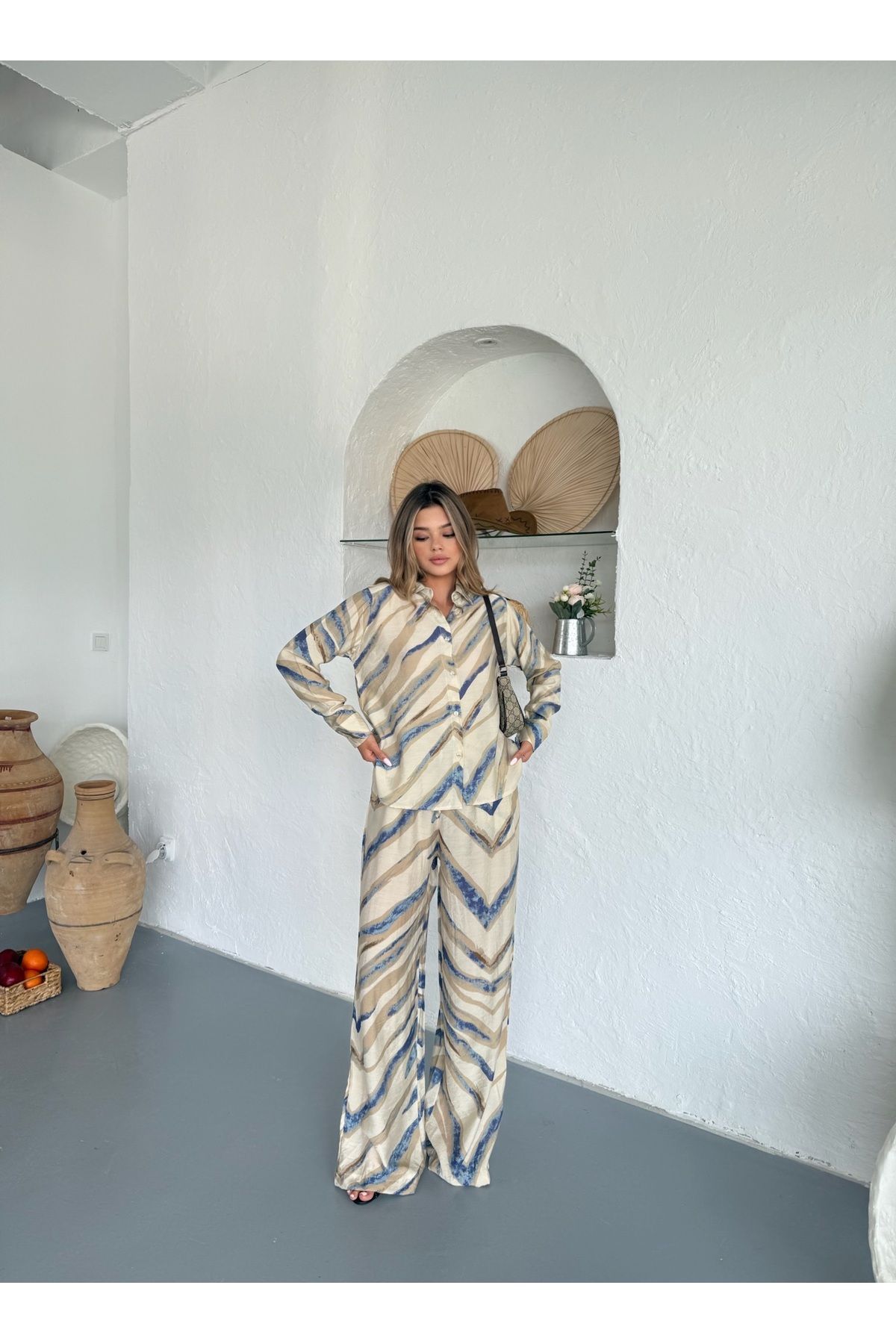 NOVEMBER Fashion Desenli Yazlık Kadın Takım