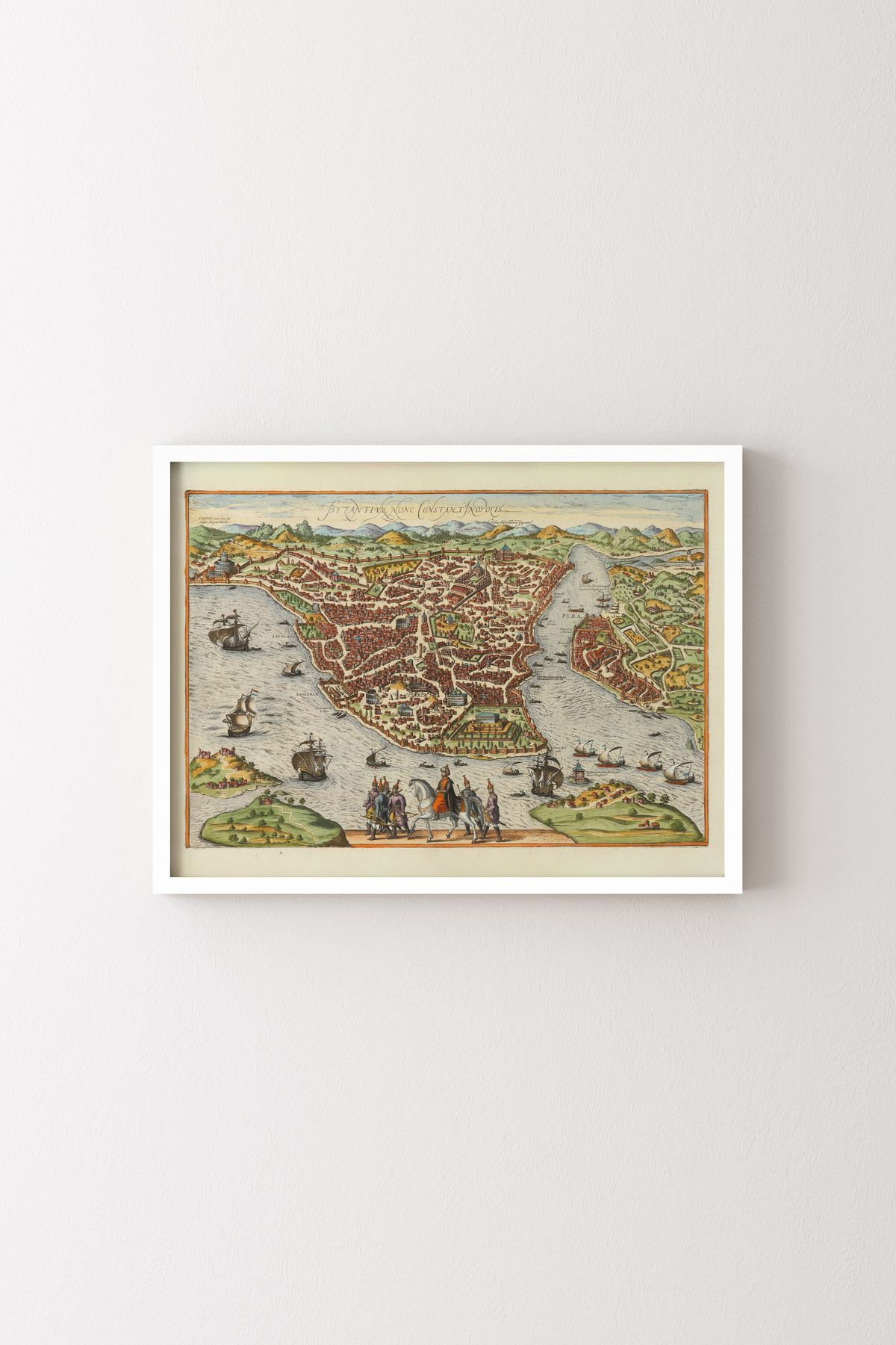 epiqart İstanbul Haritası - Beyaz Çerçeve