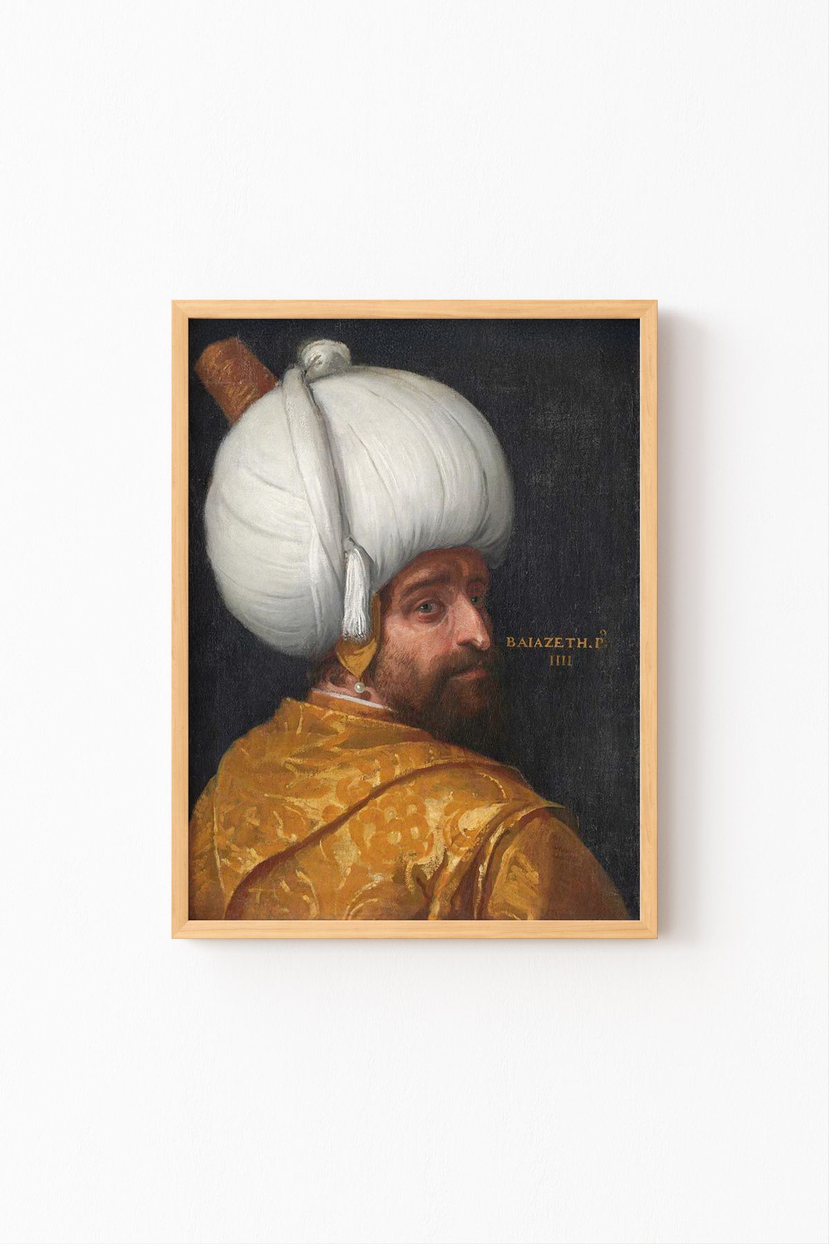 epiqart Yıldırım Bayezid - Ahşap Desenli Çerçeve