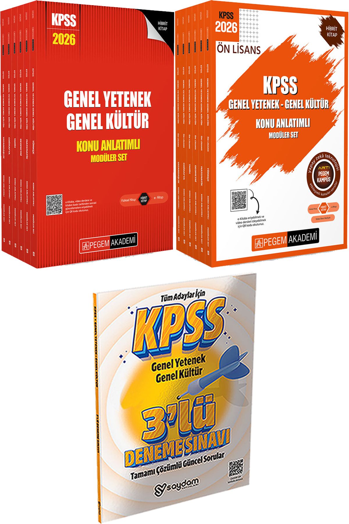 Pegem Akademi Yayıncılık 2026 KPSS Lisans Konu Anlatımlı Modüler Set - 2026 KPSS Ön Lisans Konu Modüler Set + 3 Deneme