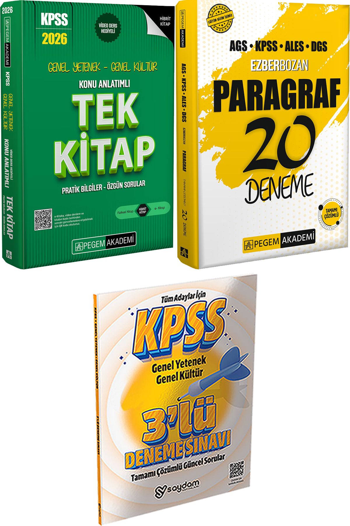 Pegem Akademi Yayıncılık 2026 KPSS Konu Anlatımlı Tek Kitap - Ezberbozan Paragraf 20 Deneme + 3 Deneme