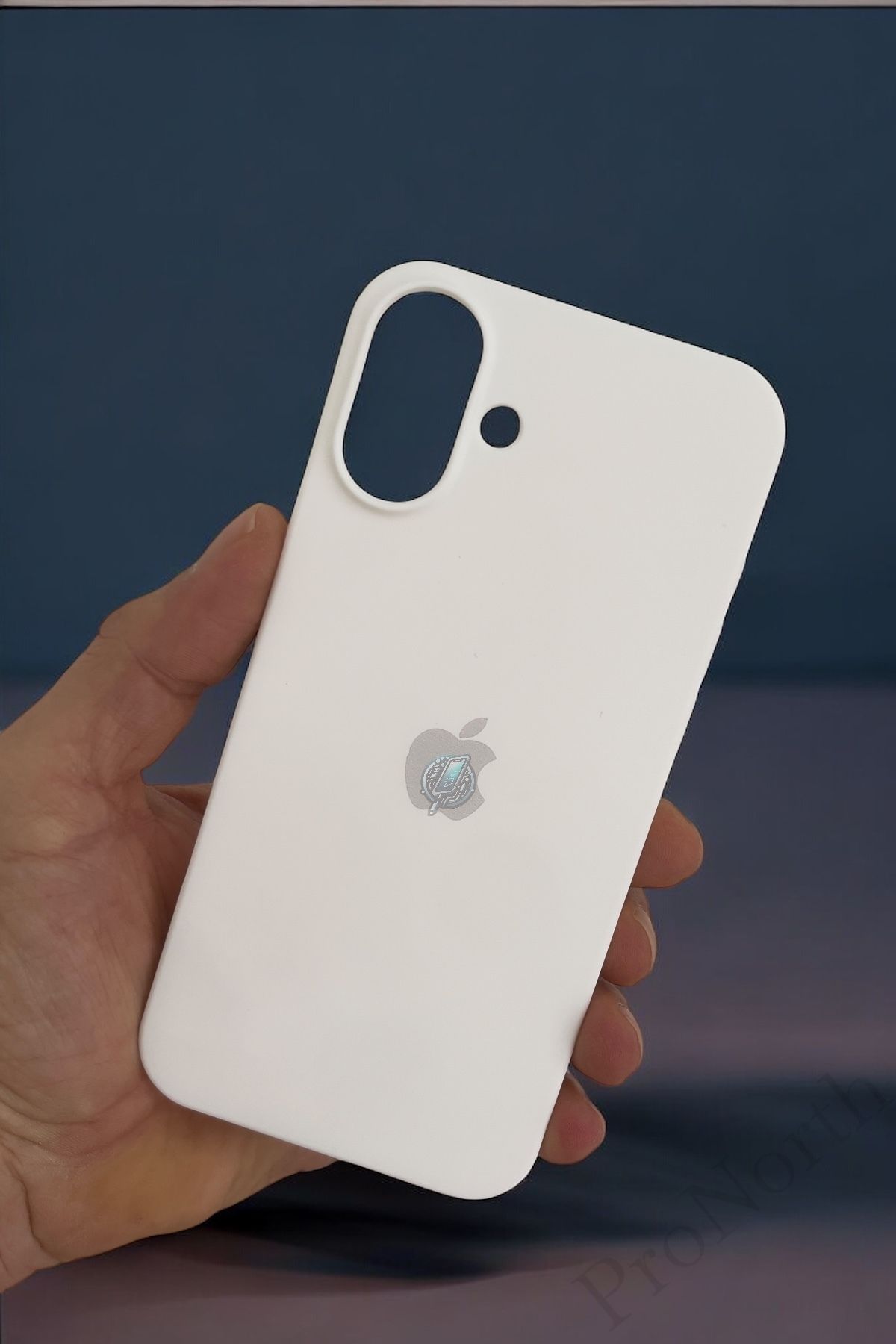 ProNorth Apple Iphone 16 Plus Uyumlu Kılıf Logolu Lansman Soft Yumuşak Içi Kadife Silikon Kapak