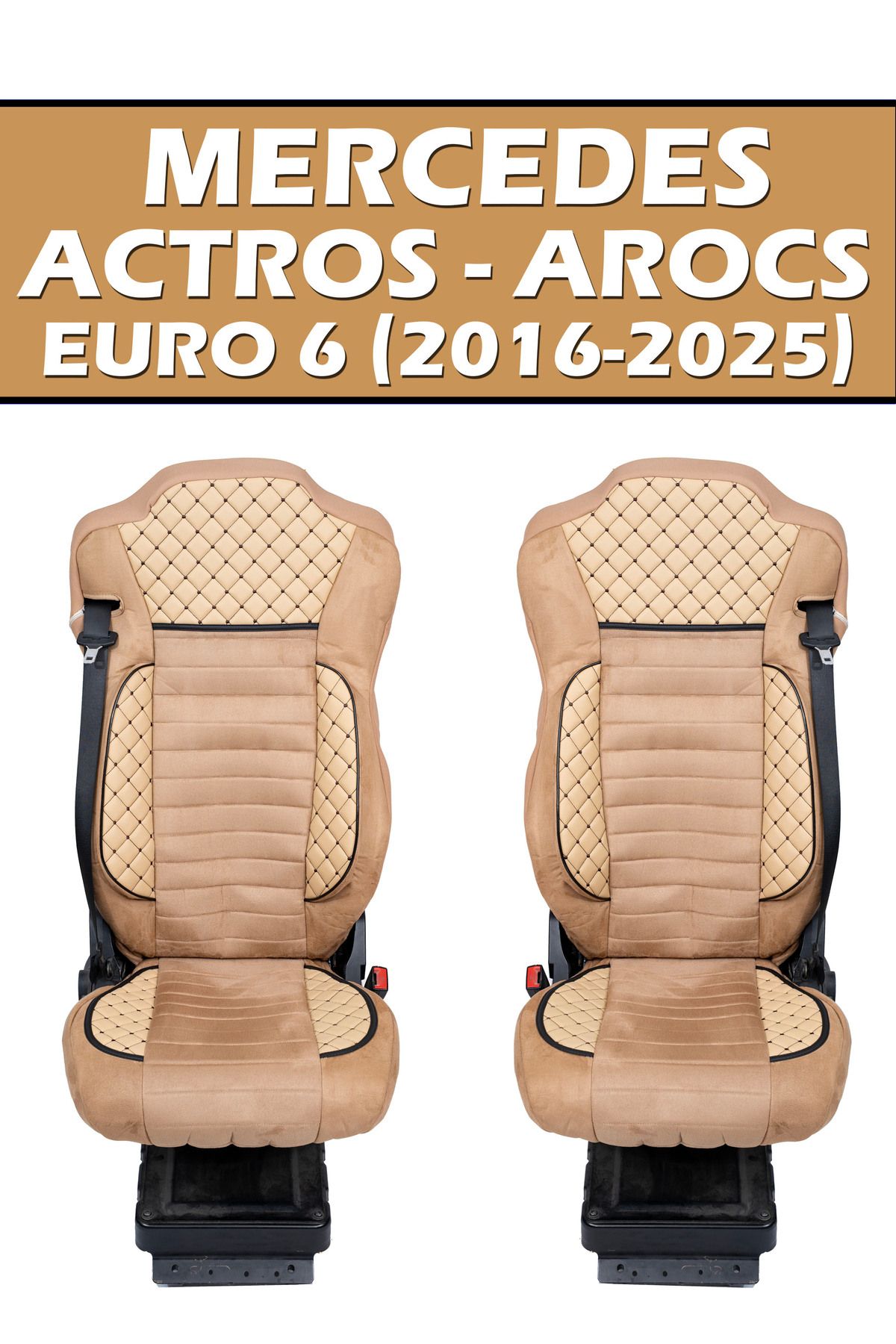 VIPTIRSHOP MERCEDES ACTROS - AROCS EURO 6 (2016-2025) DERİ SÜET ORTAPEDİK KOLTUK KILIFI