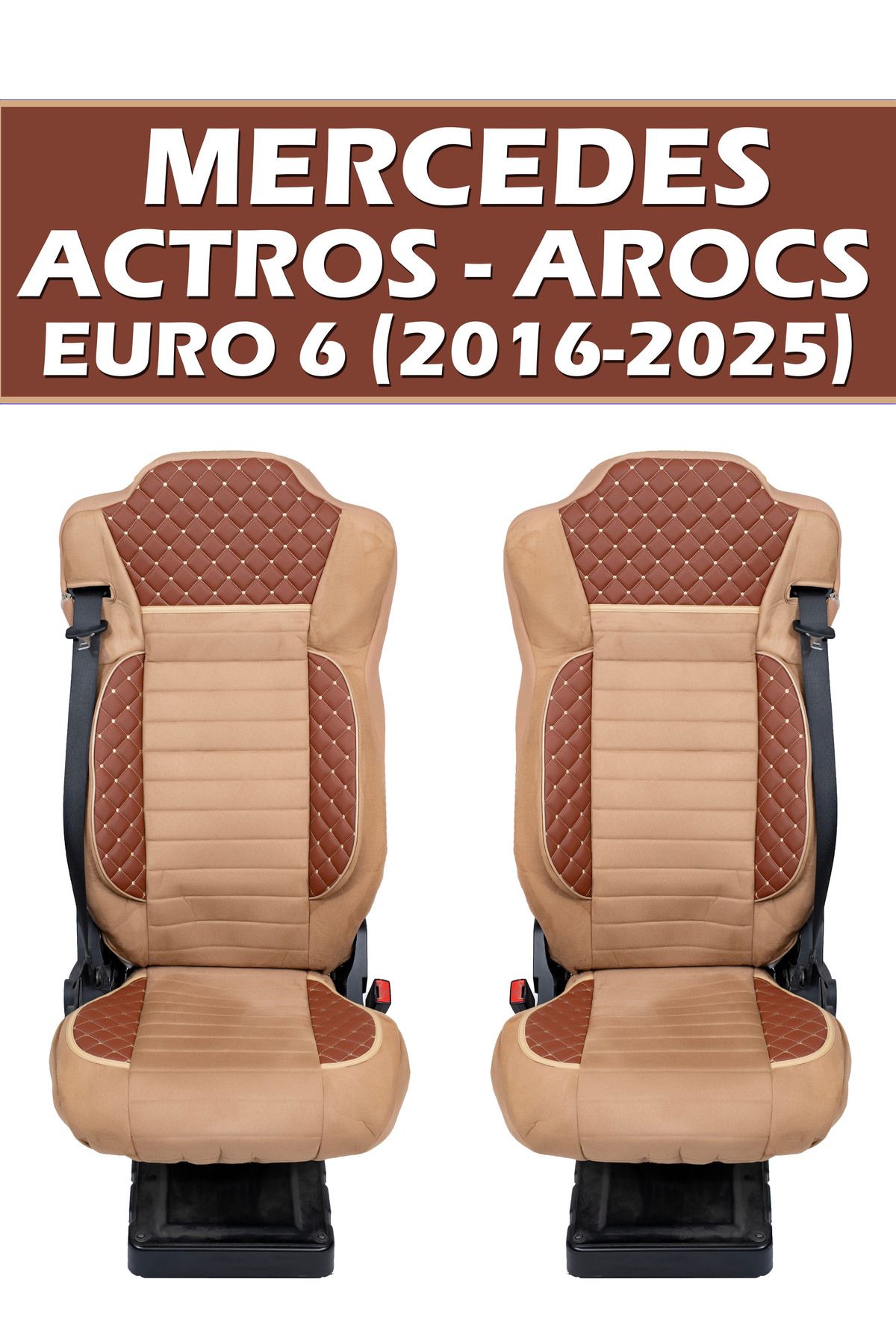 VIPTIRSHOP MERCEDES ACTROS - AROCS EURO 6 (2016-2025) DERİ SÜET ORTAPEDİK KOLTUK KILIFI