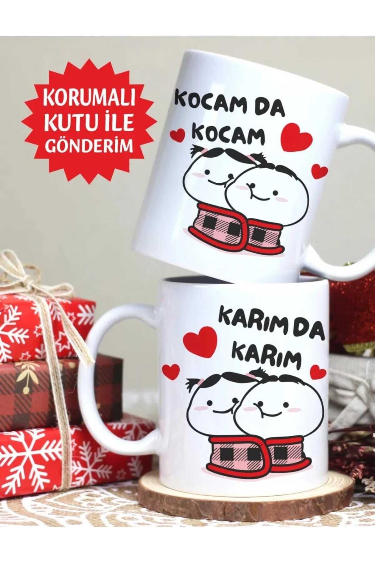 hazztasarım karımda karım kocamda kocam kupa bardak