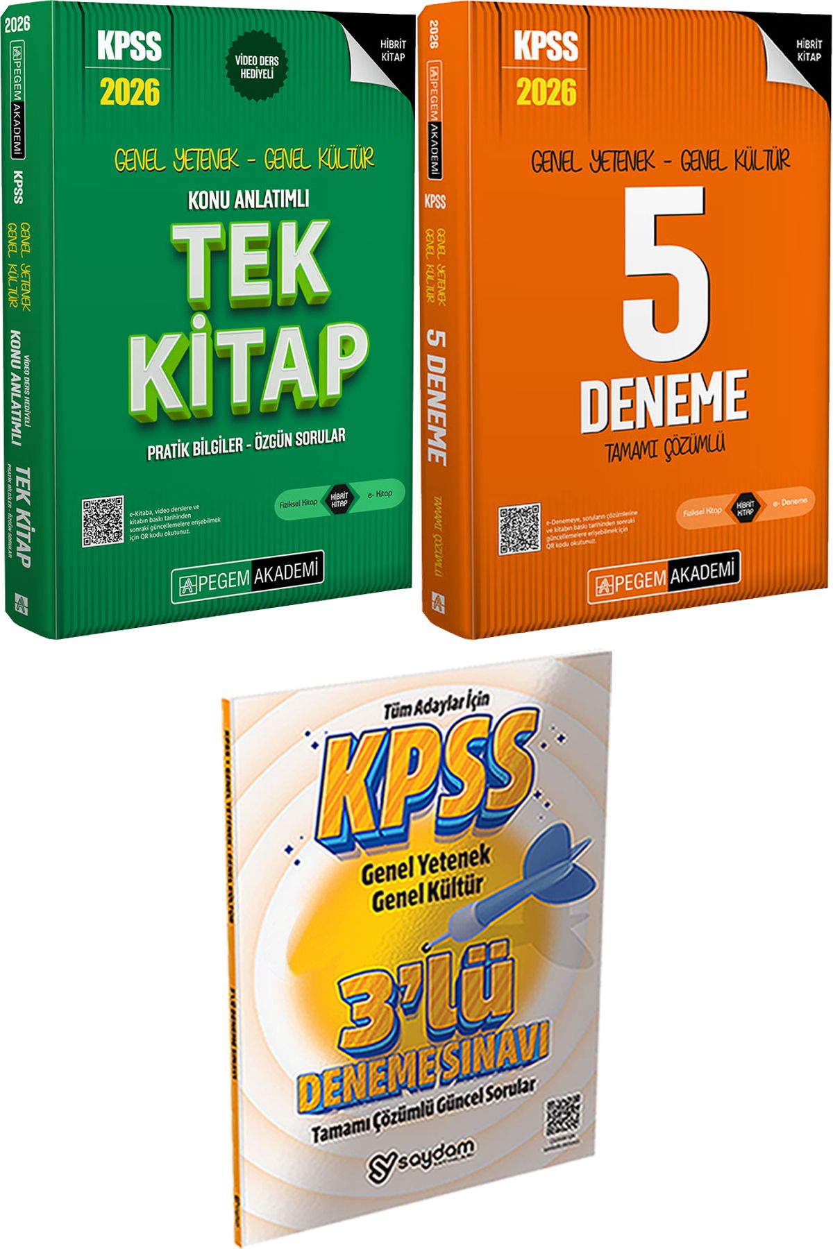 Pegem Akademi Yayıncılık 2026 KPSS Konu Anlatımlı Tek Kitap - 2026 KPSS Tamamı Çözümlü 5 Deneme + 3 Deneme