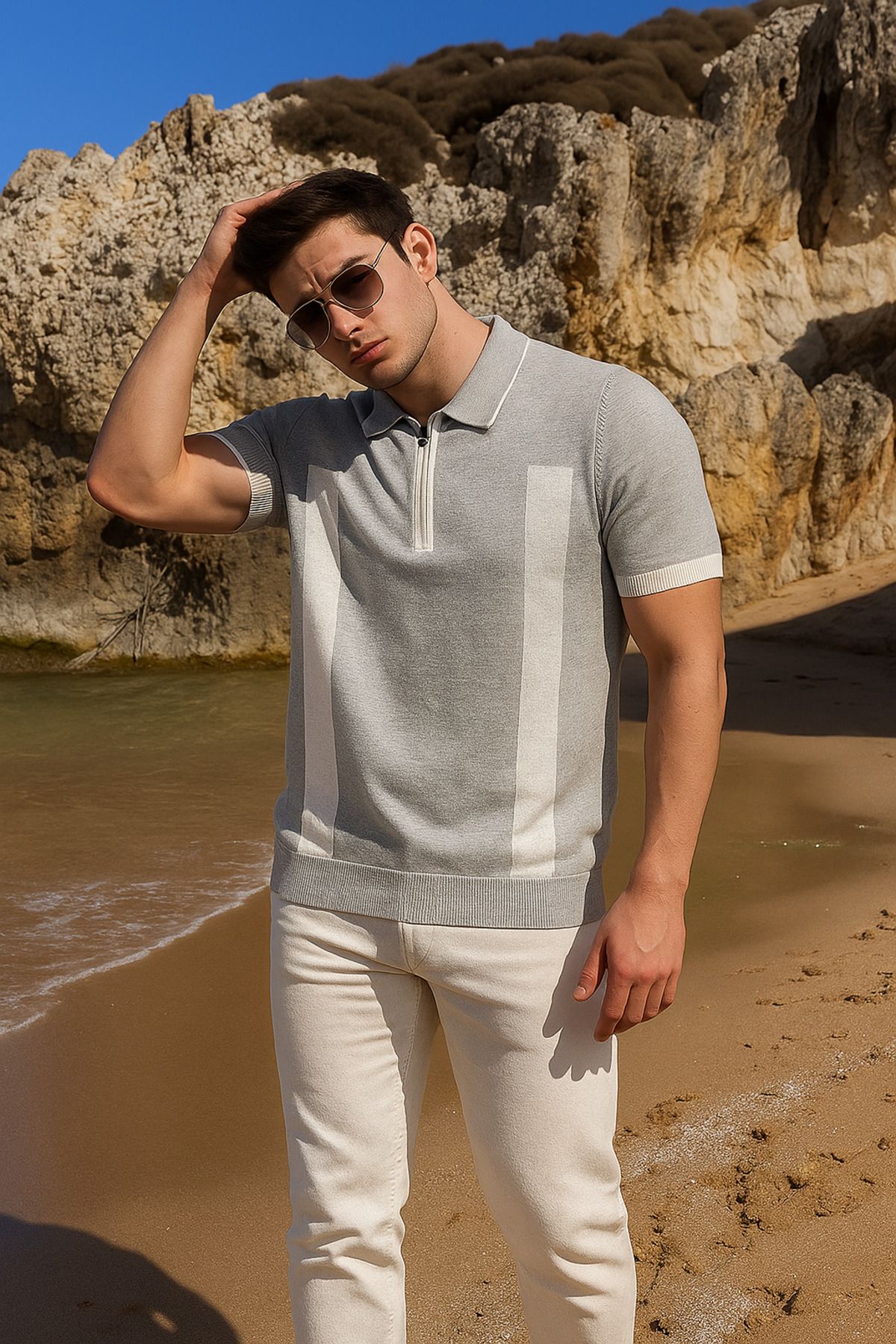 LC Waikiki Premium Triko Polo Yaka Tişört Erkek – Modern Fit, Terletmeyen, Yazlık Stil
