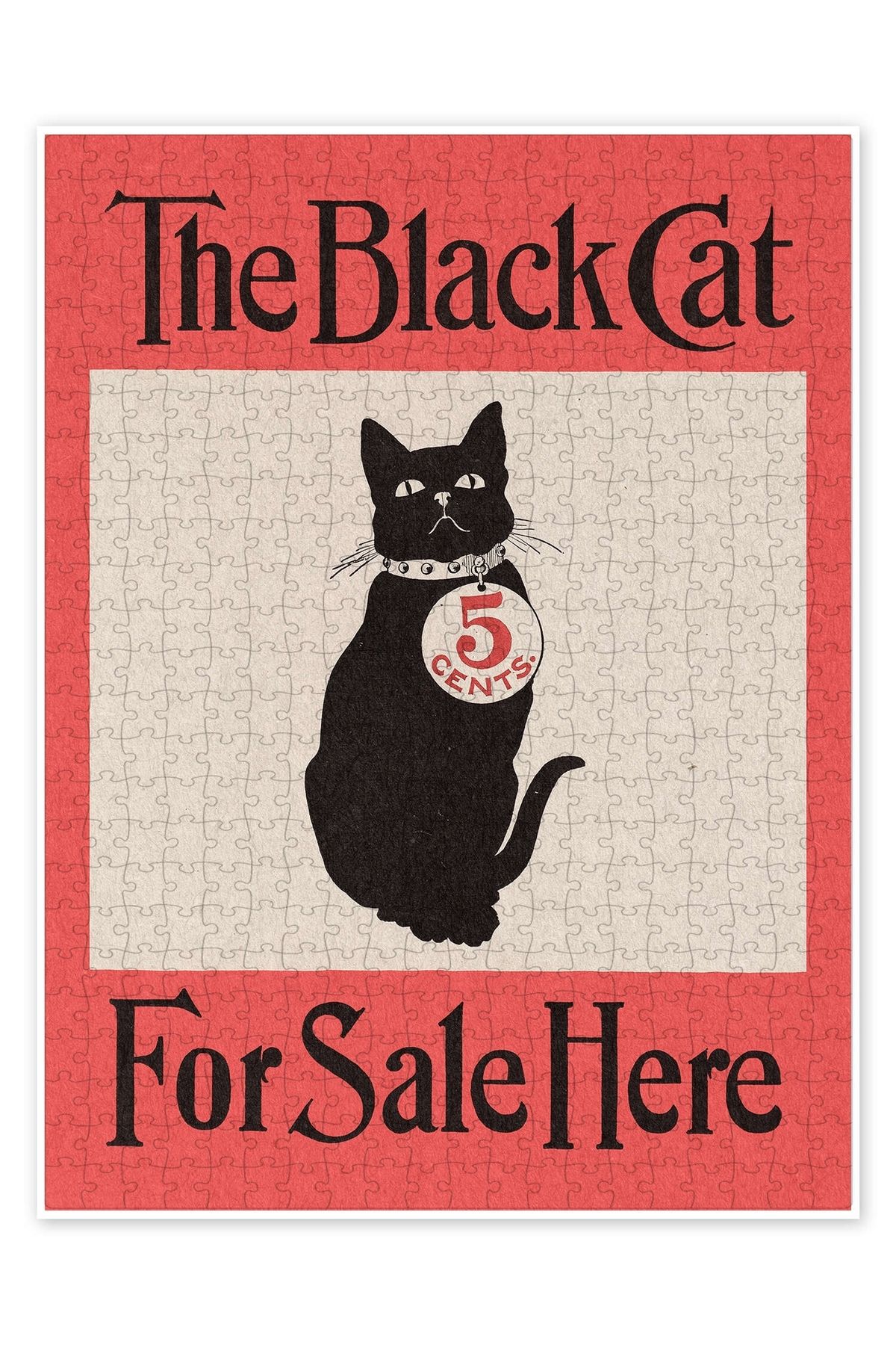 Jeronkarji Kara Kedi Vintage Reklam 500 Parça Puzzle Yapboz Kedi Köpek Temalı Doğa ve Orman Hayvanları