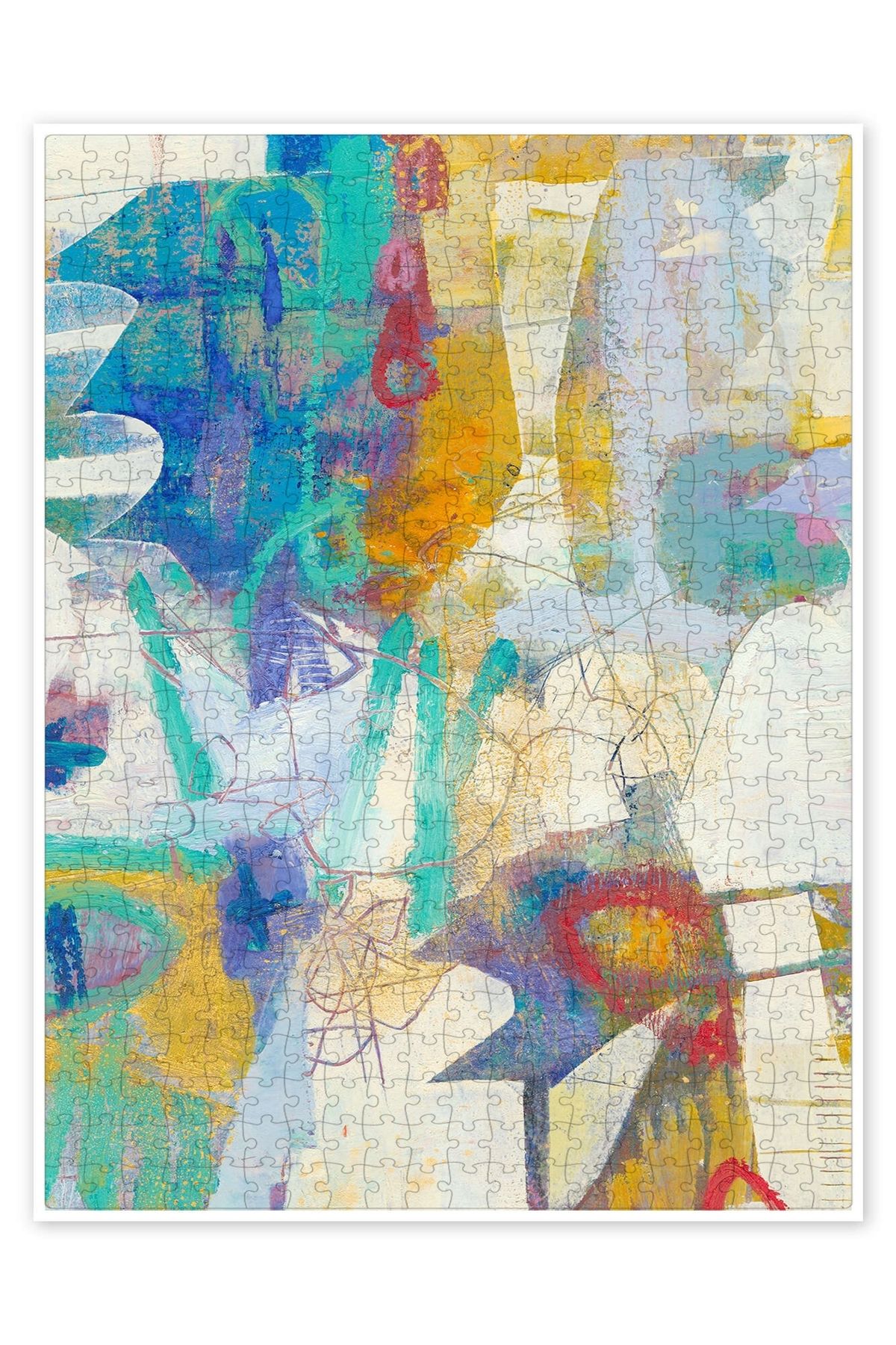 Jeronkarji Renkli Kaos I 500 Parça Puzzle Yapboz Bohem Soyut Sanat Temalı