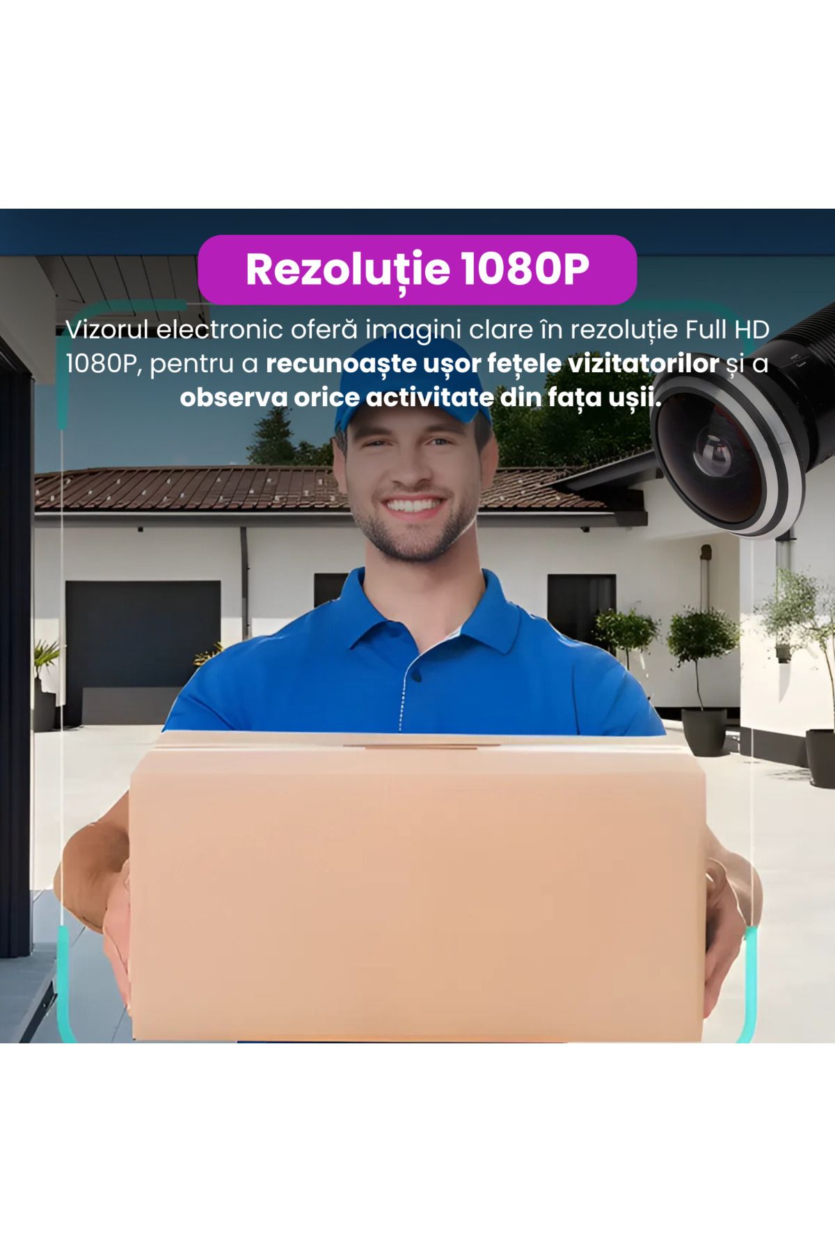 Spionescu-Smart door viewer with 1080P video camera, 2.4G WiFi, motion detection, two-way audio 5