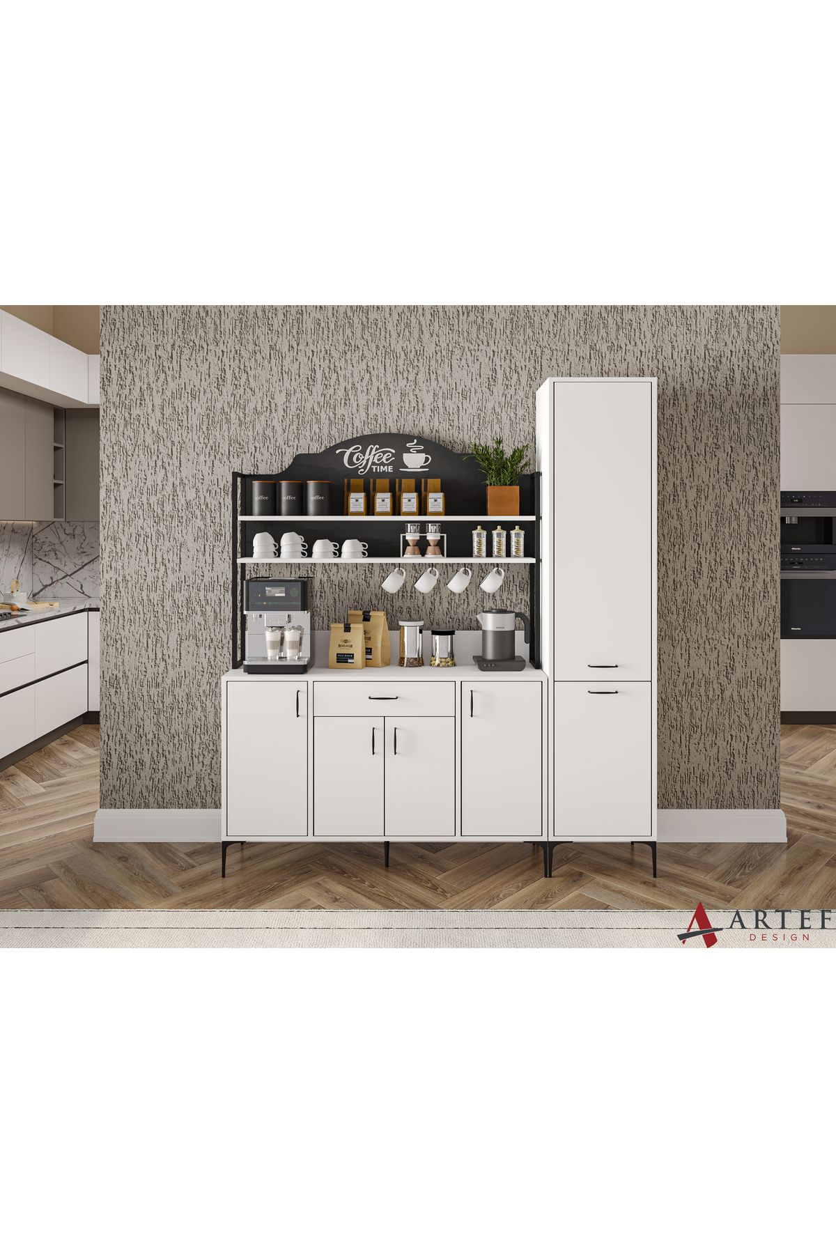 ARTEFDESIGN Artef Design Stella Kahve Köşesi Dolabı