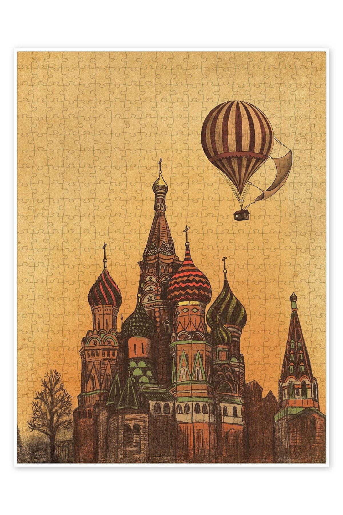 Jeronkarji Moskova'ya Taşınma 500 Parça Puzzle Yapboz Şehir Manzara Temalı Hobilik
