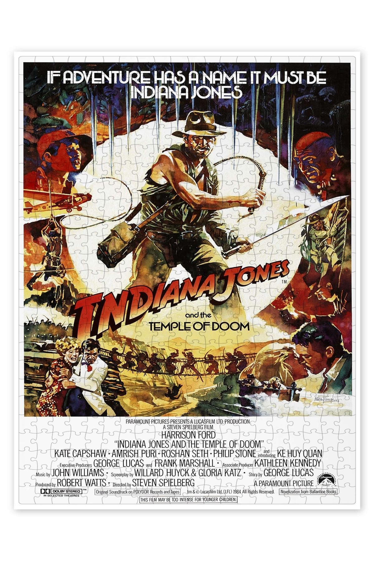 Jeronkarji Indiana Jones ve Kıyamet Tapınağı III 500 Parça Puzzle Yapboz Klasik Film Temalı