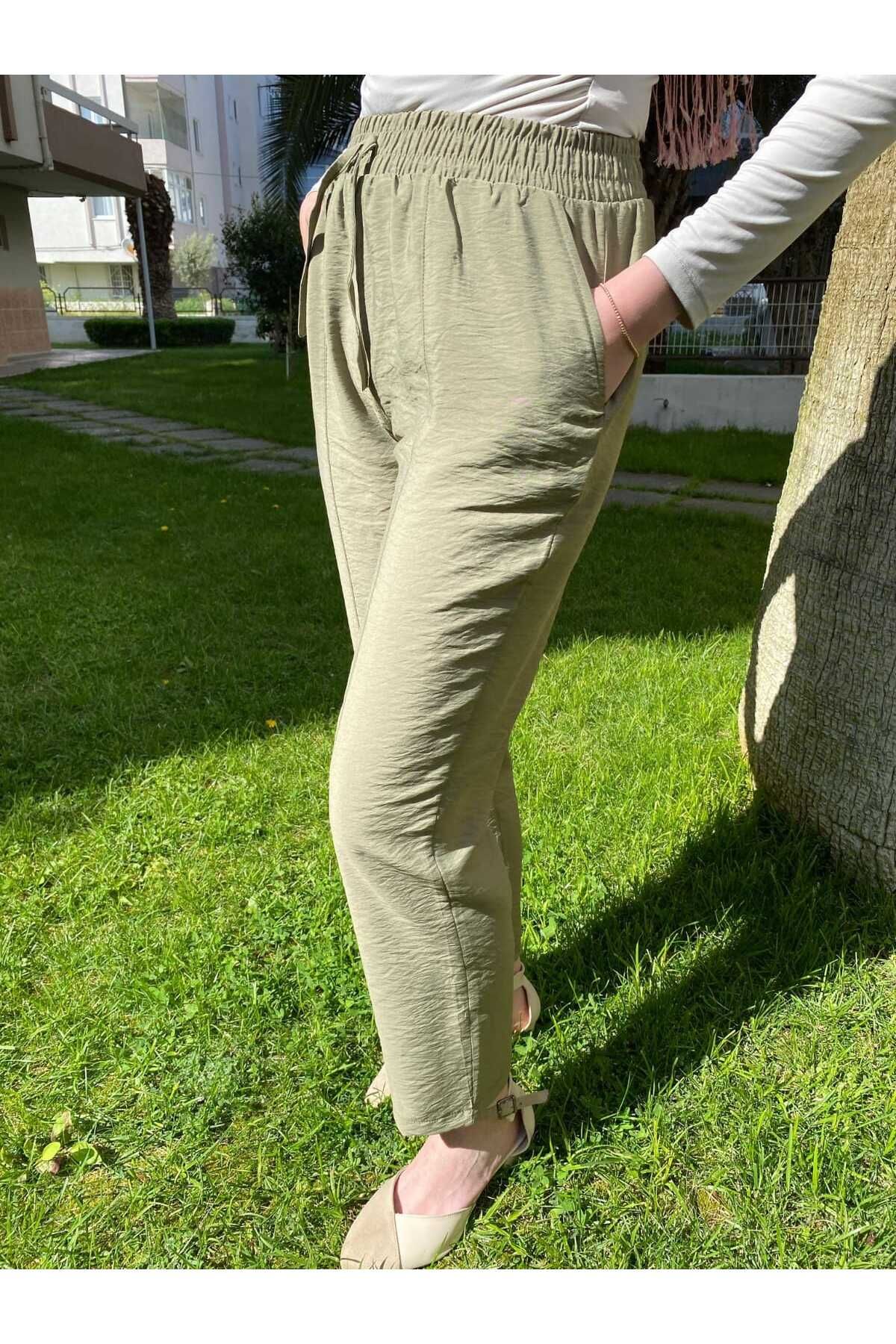 BAYRAKÇIOĞLU YAZLIK KETEN BAMBU CRUSH BATTAL VE NORMAL BEDEN PANTOLON