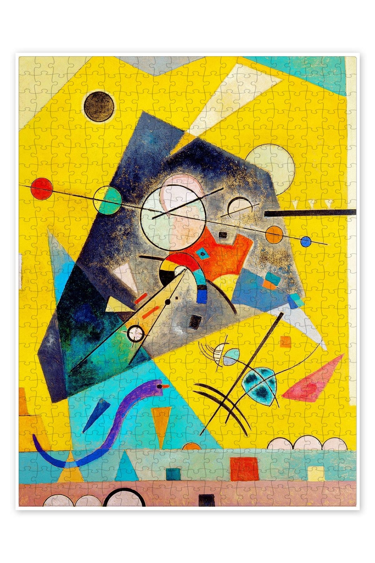 Jeronkarji Sessiz uyum 500 Parça Puzzle Yapboz Bohem Soyut Sanat Temalı