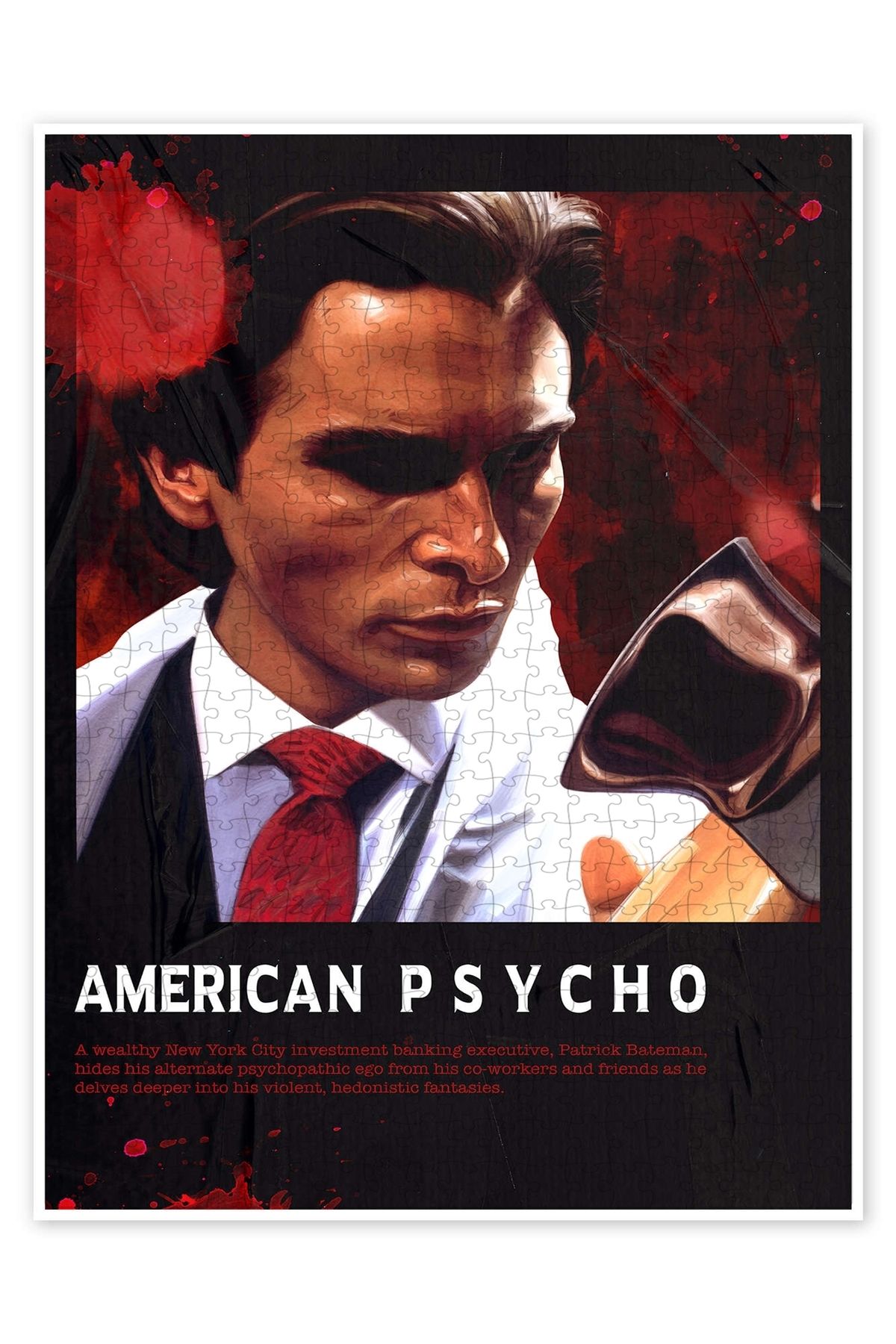 Jeronkarji Christian Bale - Amerikan Sapığı 500 Parça Puzzle Yapboz Klasik Film Temalı