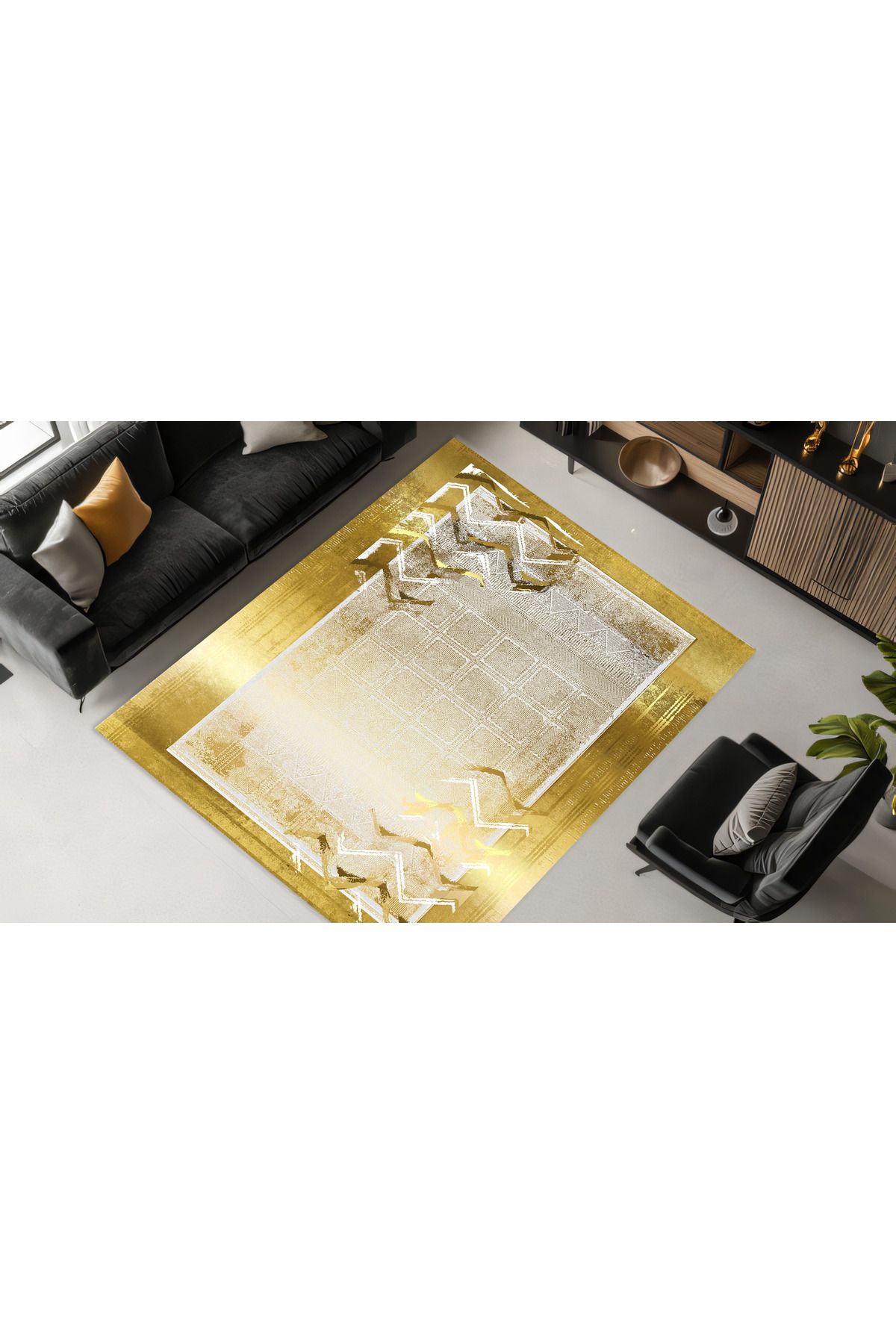 Halı Gold Dijital Baskı Özel Tasarım Halı DESIGN BY GÜNEŞ