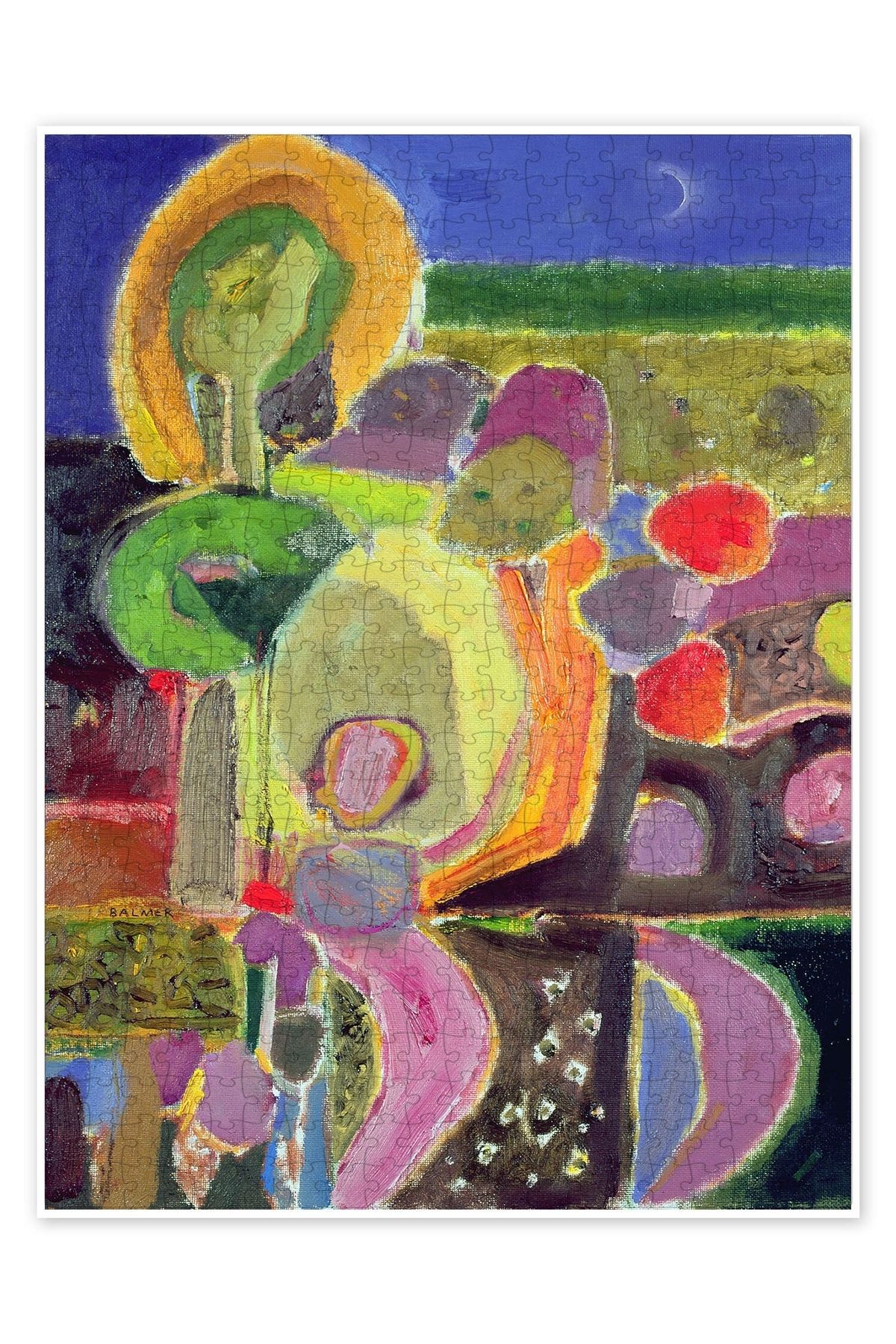 Jeronkarji Bahçede Akşam, 2004 500 Parça Puzzle Yapboz Bohem Soyut Sanat Temalı