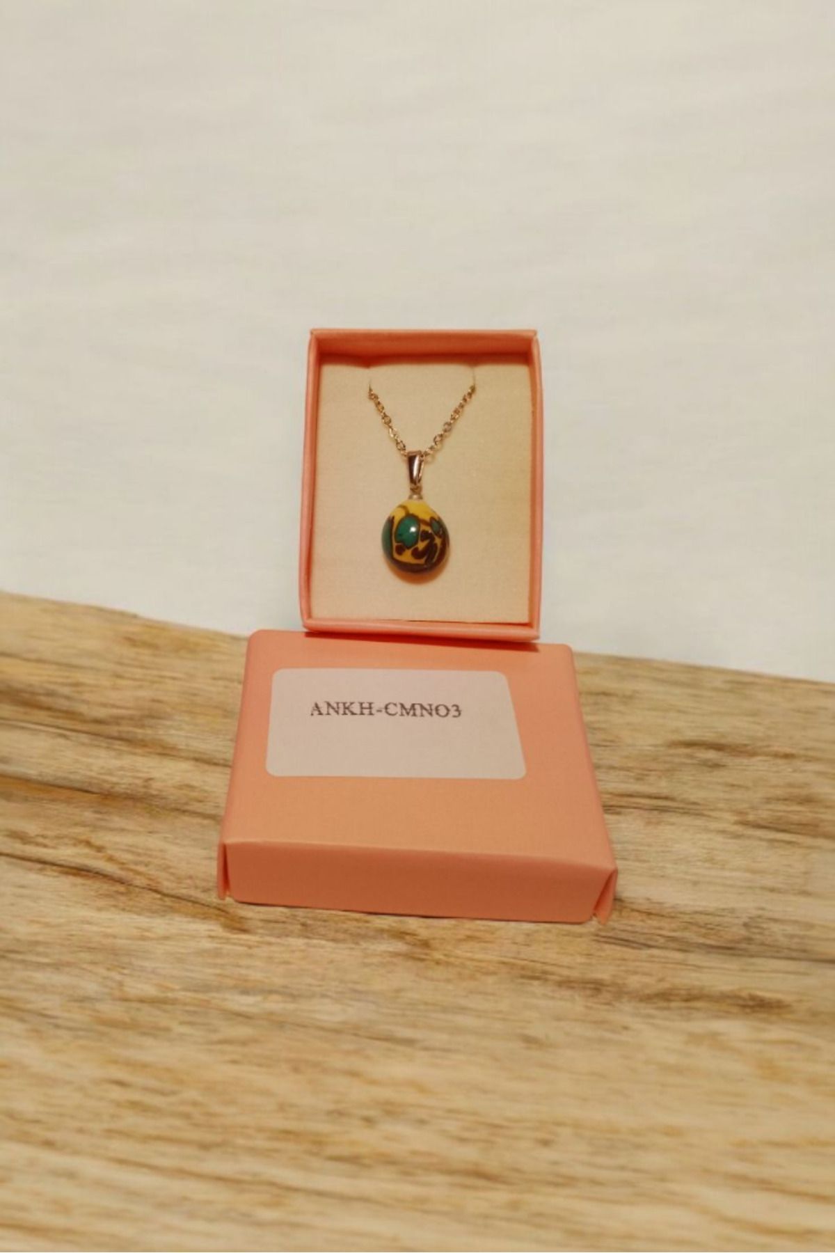 Tasarım ANKHERA El Yapımı Cam Kolye - ANKH-CMN03