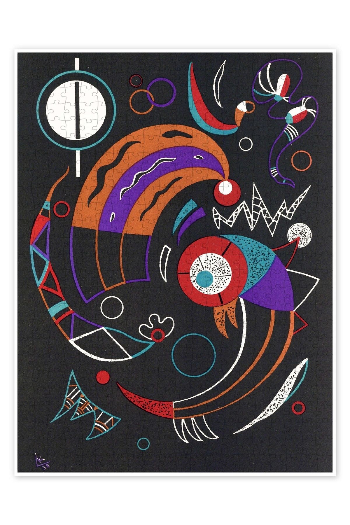Jeronkarji kuyrukluyıldızlar 500 Parça Puzzle Yapboz Bohem Soyut Sanat Temalı