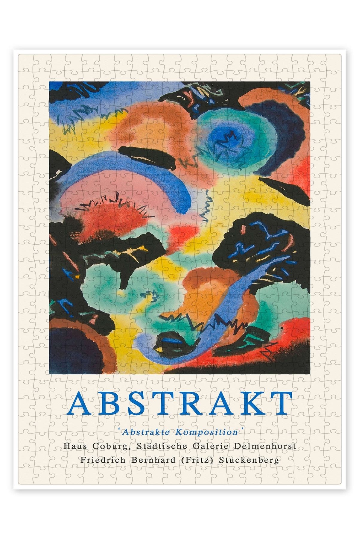 Jeronkarji Soyut Kompozisyon, 1922 II 500 Parça Puzzle Yapboz Bohem Soyut Sanat Temalı