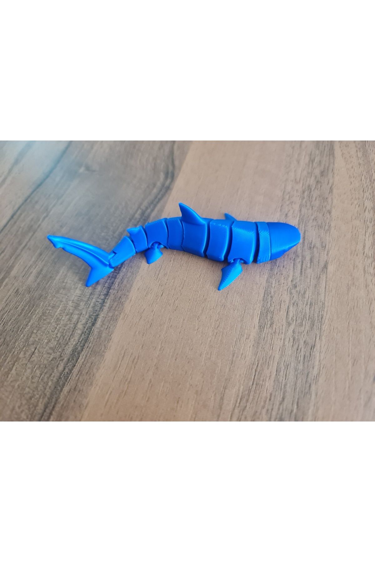 TSC 12CM Doğal PLA Malzeme Mavi Renk Köpek Balığı Hareketli Oyuncak 5+
