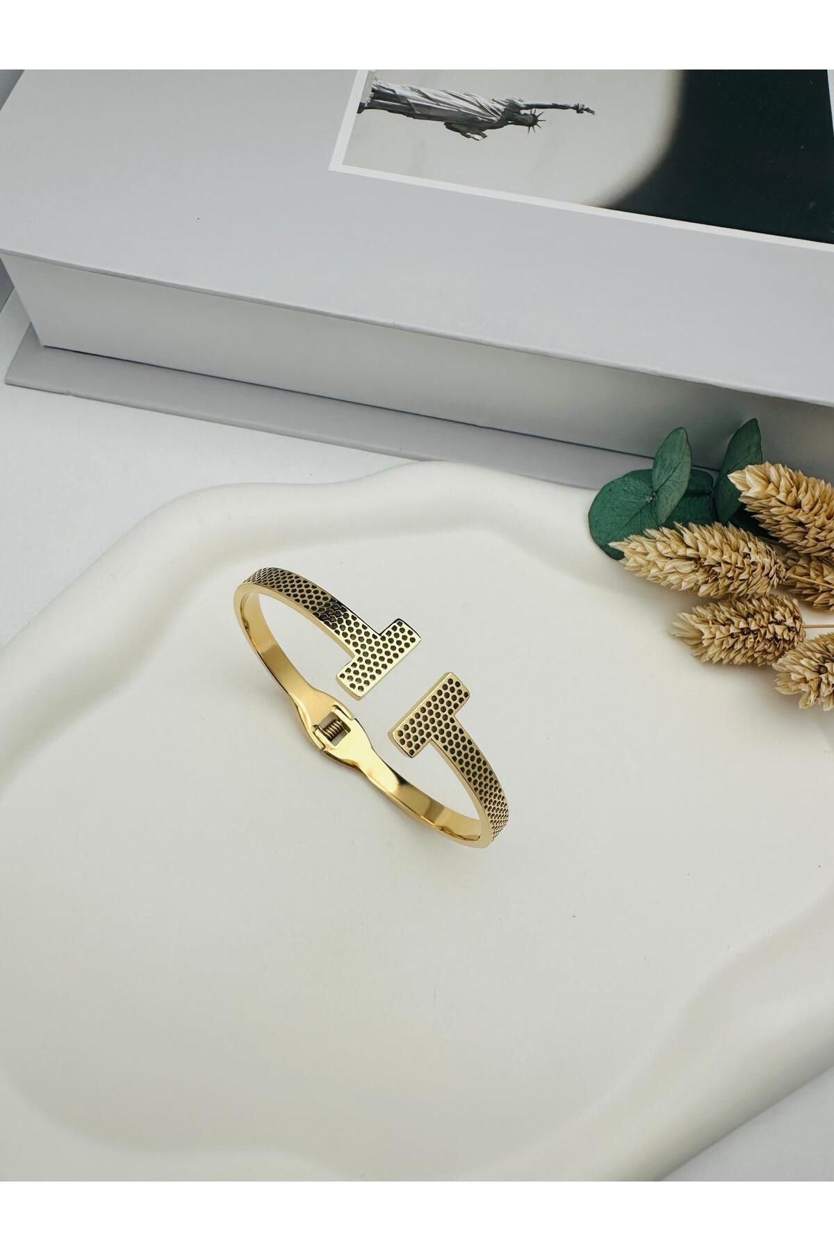 GLY ÇLKBİJUTERİ Çelik Kelepçe (Gold) 22032