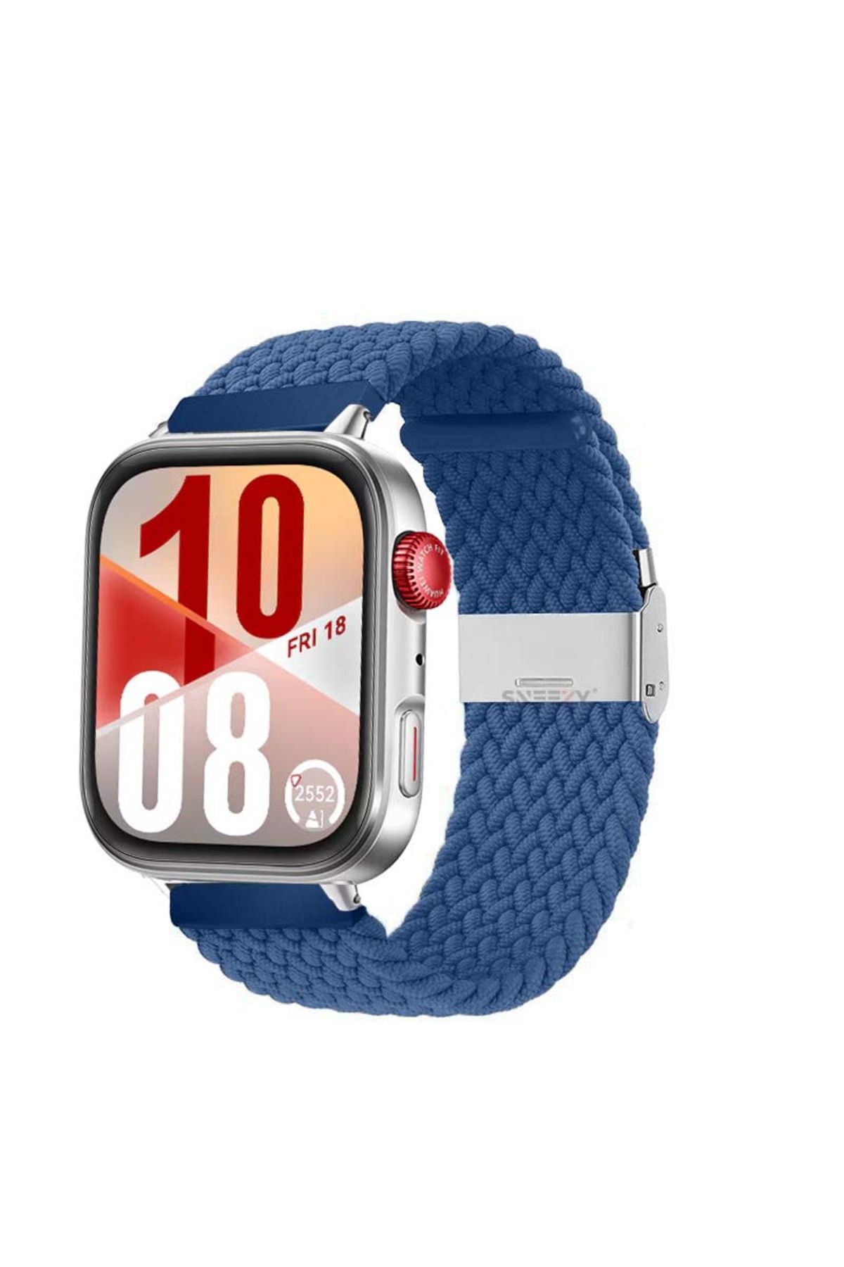 Sneezy Huawei Watch Fit 4 Fit 4 Pro İle Uyumlu Metal Klipsli Solo Fiberlink Yumuşak Kumaş Örgü Kordon