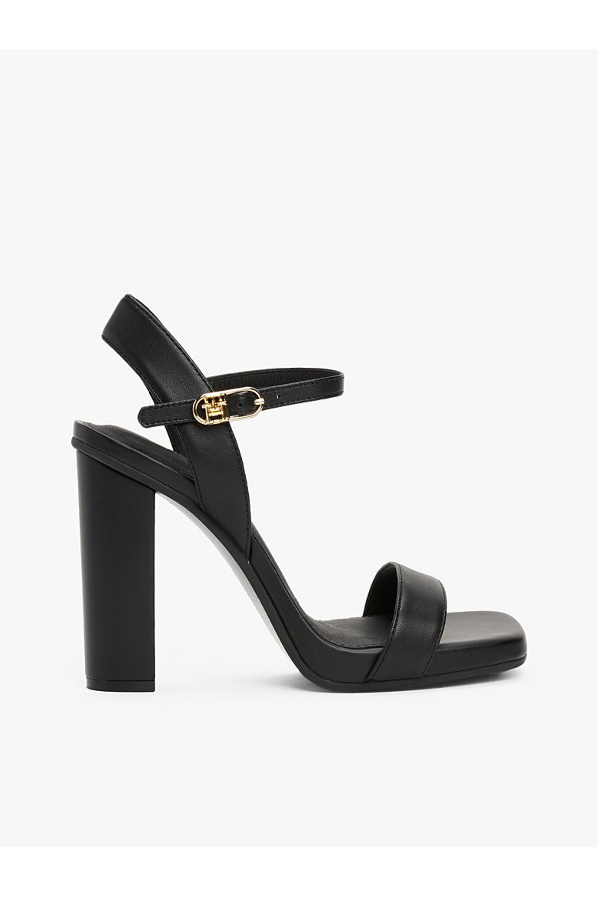 Tommy Hilfiger Plaque Buckle Leather High Heels
