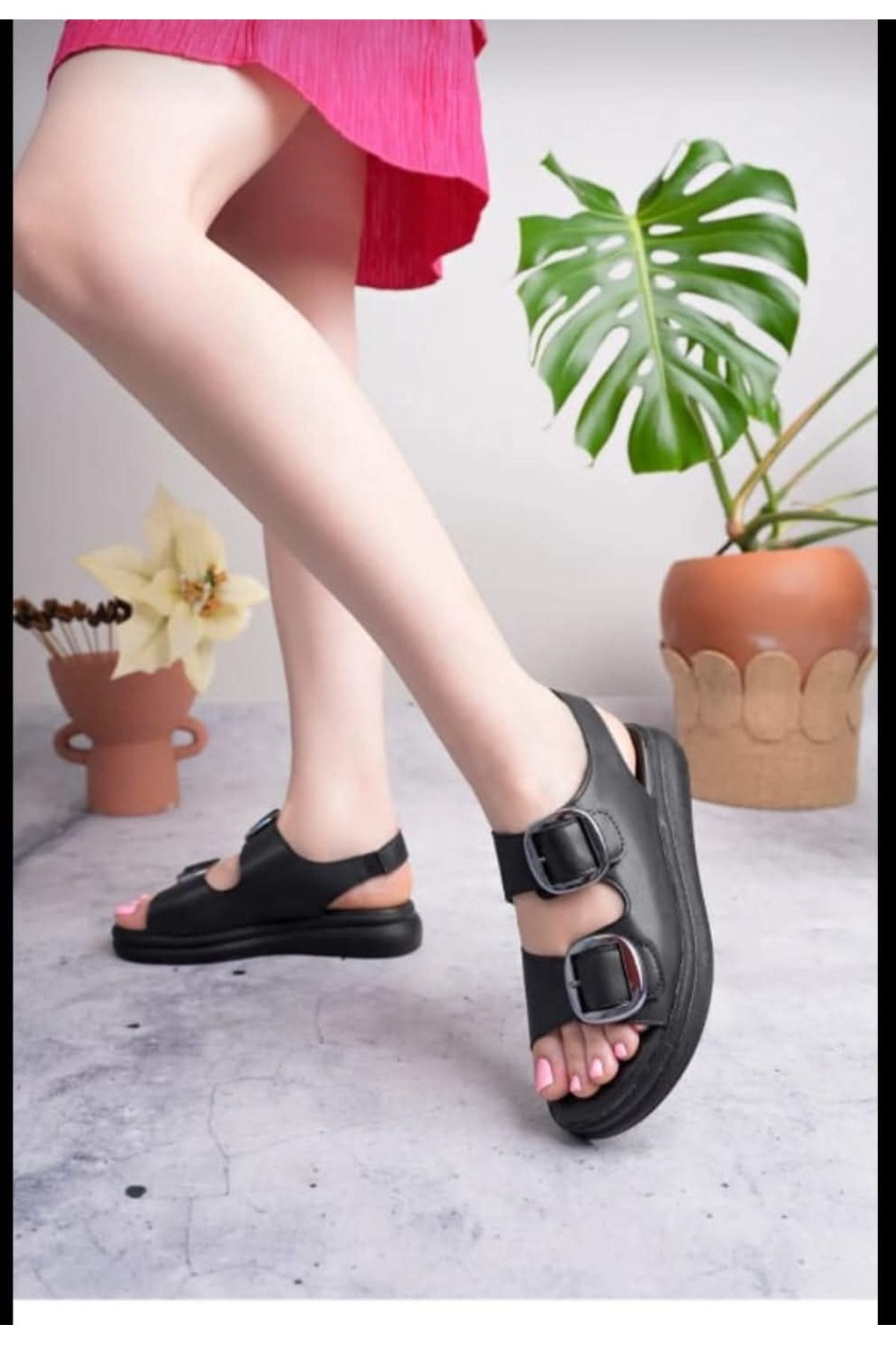 SEVİNÇ STİL Deri sandalet