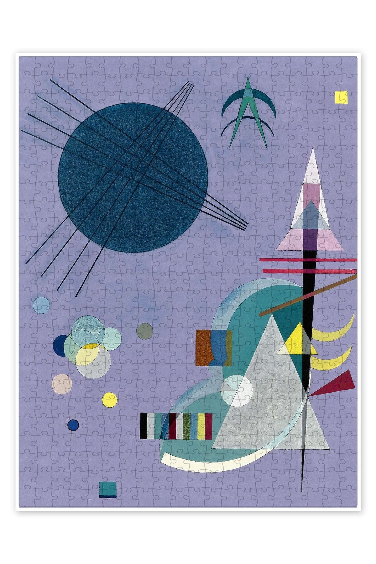 Jeronkarji Menekşe Yeşil 500 Parça Puzzle Yapboz Bohem Soyut Sanat Temalı