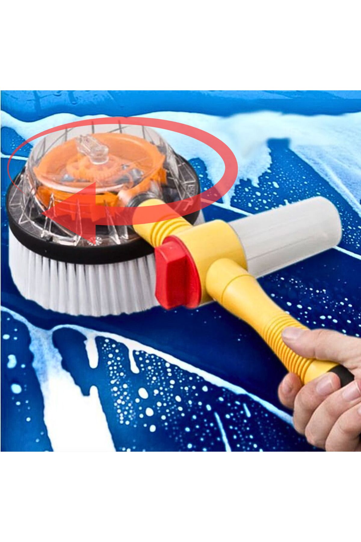 Generic-APF® Car Wash Rotating Brush – Automatic Foaming, Long Handle 100cm 5
