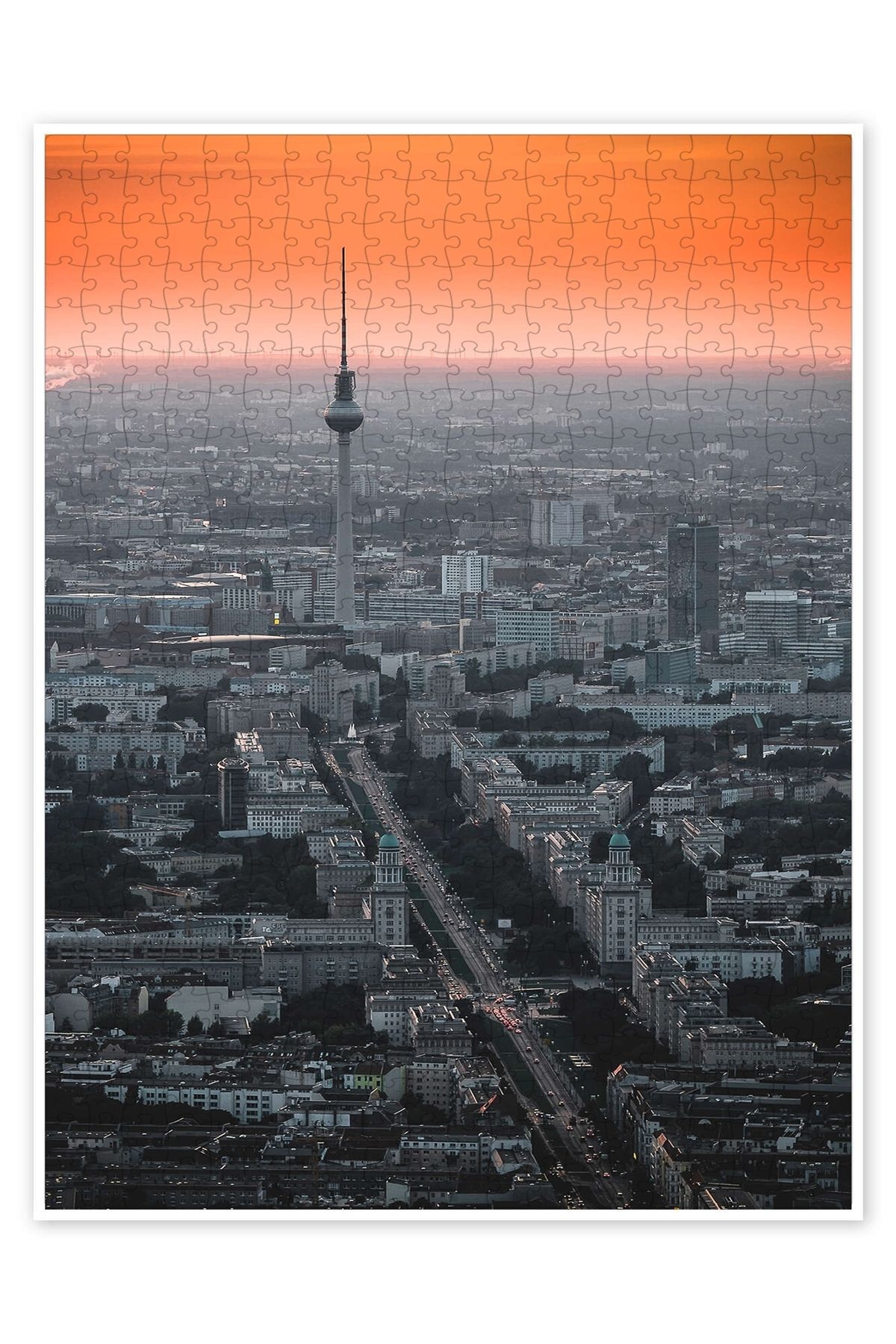 Jeronkarji Berlin TV Kulesi 500 Parça Puzzle Yapboz Şehir Manzara Temalı Hobilik
