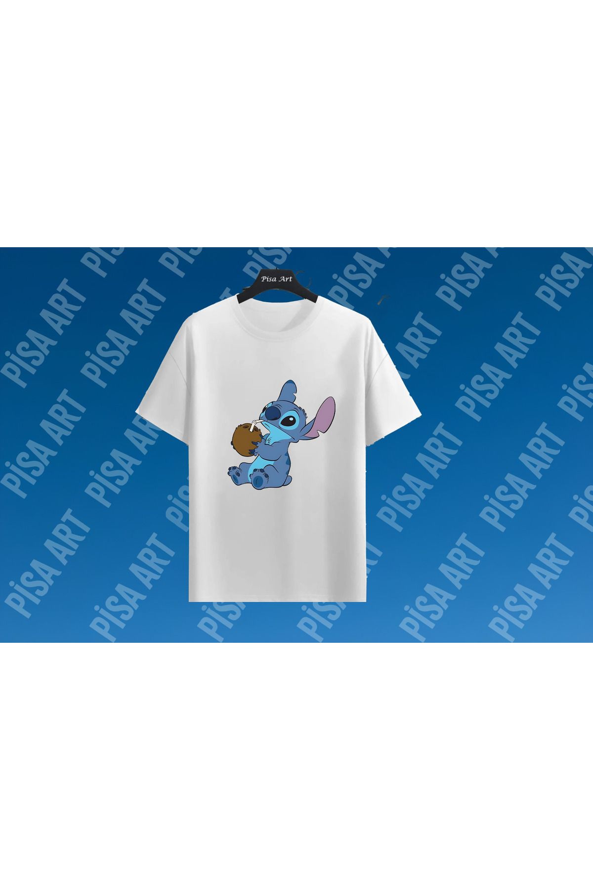 Pisa Art Stitch Hindistan Cevizi Özel Tasarım Unısex T-Shırt