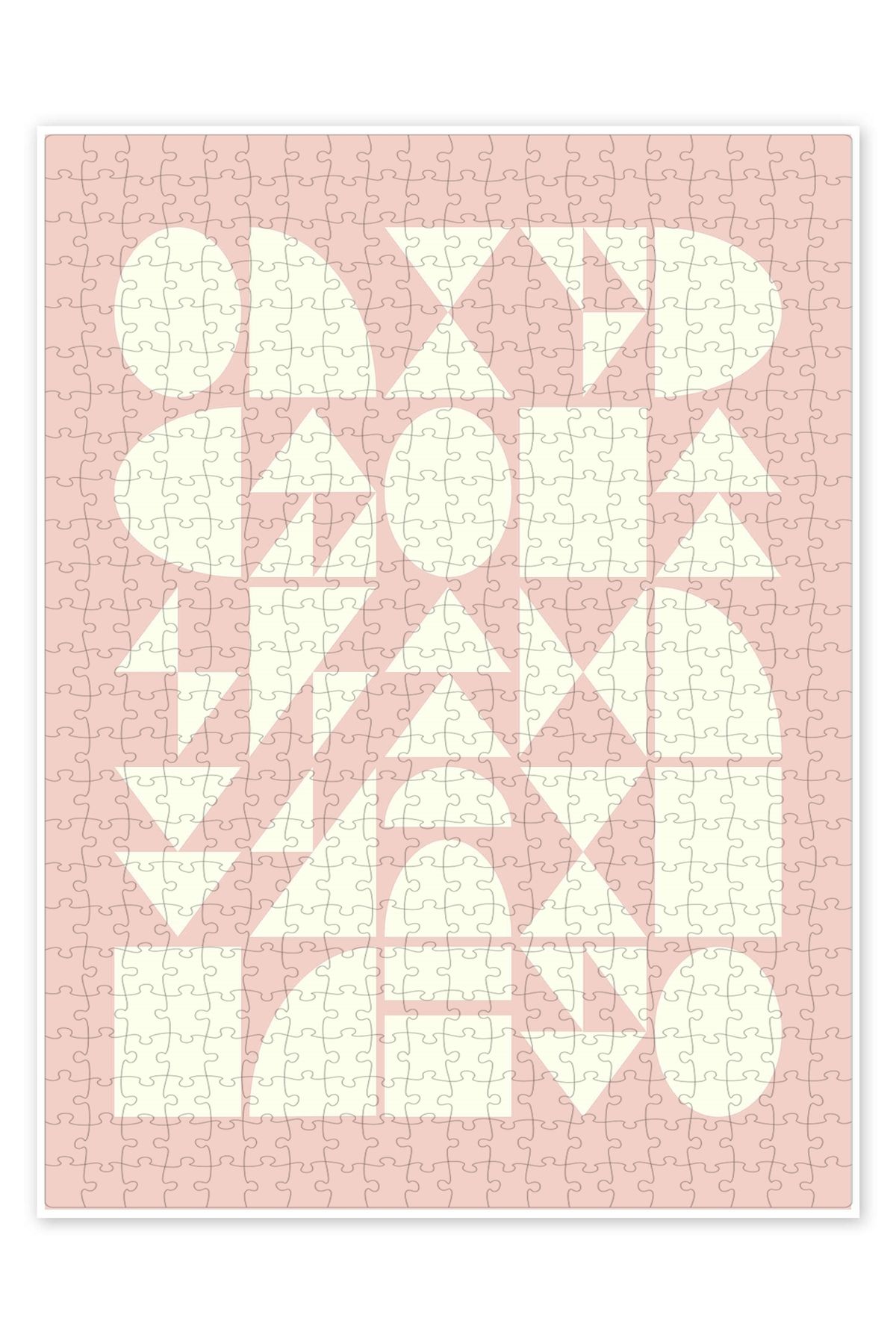 Jeronkarji Geometrik şekiller, Blush 500 Parça Puzzle Yapboz Bohem Soyut Sanat Temalı