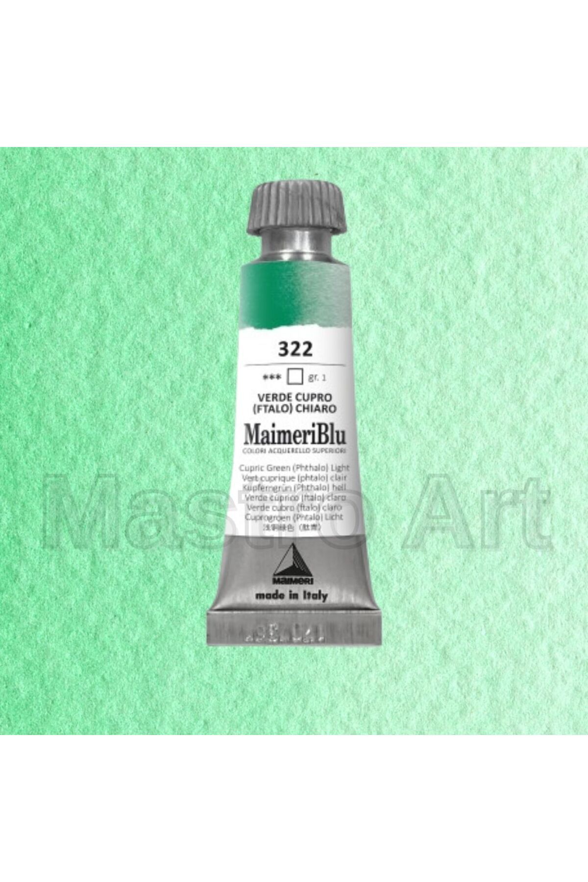 Maimeri Blu Pro Tüp Sulu Boya 12 ml S1 322 Copper Oxide Green Light