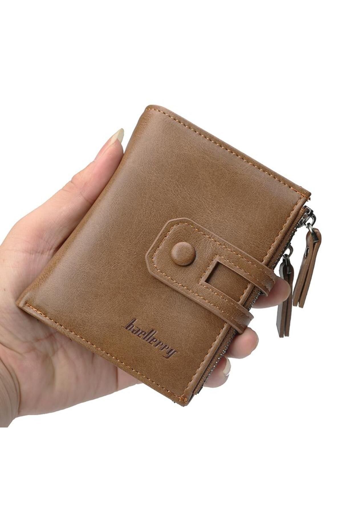 Generic-Classic Men's Wallet with Multiple Compartments and Snaps - Khaki 3