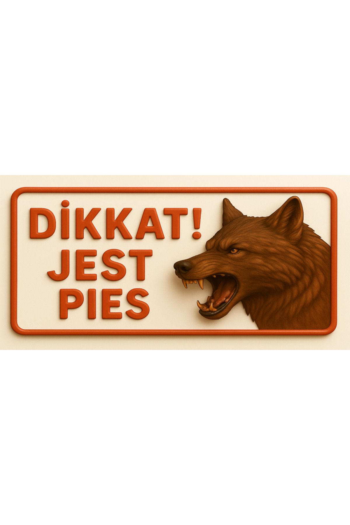 sıradışıhediyem DİKKAT KÖPEK VAR UYARI LEVHASI 20X15CM METAL
