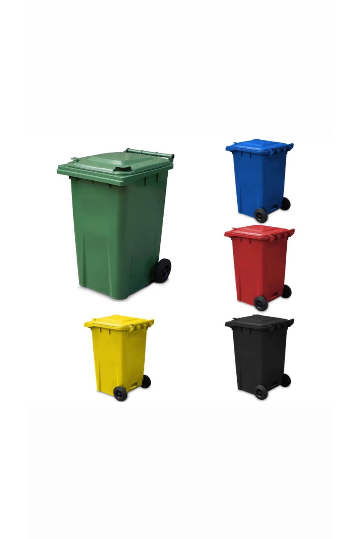 ELCY 240 LT 5 Adet Tüm Renkler Plastik Çöp Konteyneri Isıya Karşı Dayanıklı