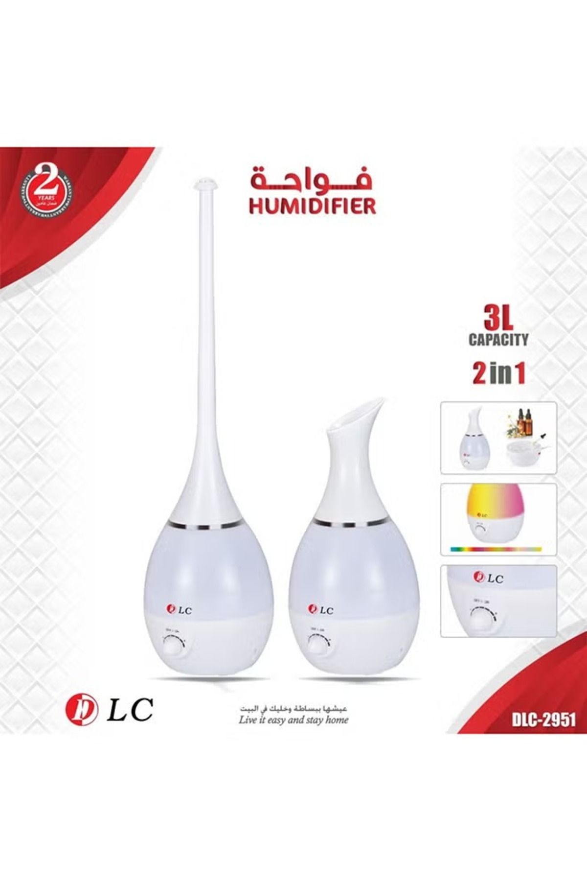DLC-Illuminated USB Diffuser DLC-2951 – 3L, White 2