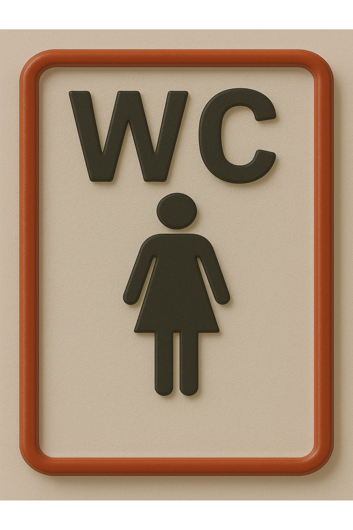sıradışıhediyem WC KADIN UYARI LEVHASI 20X15CM METAL