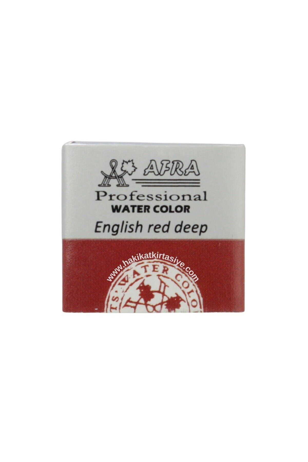 Afra Water Color Tam Tablet Sulu Boya 682 English Red Deep
